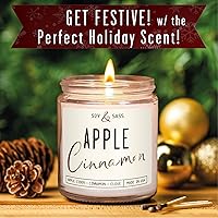 Vista 26 de Mulled Cider Candle, Fall Candles I Apple Cider Candle w/Cinnamon & Nutmeg - Infused w/Essential Oils I Mulled Cider Fall Scented Candles (Soy) for