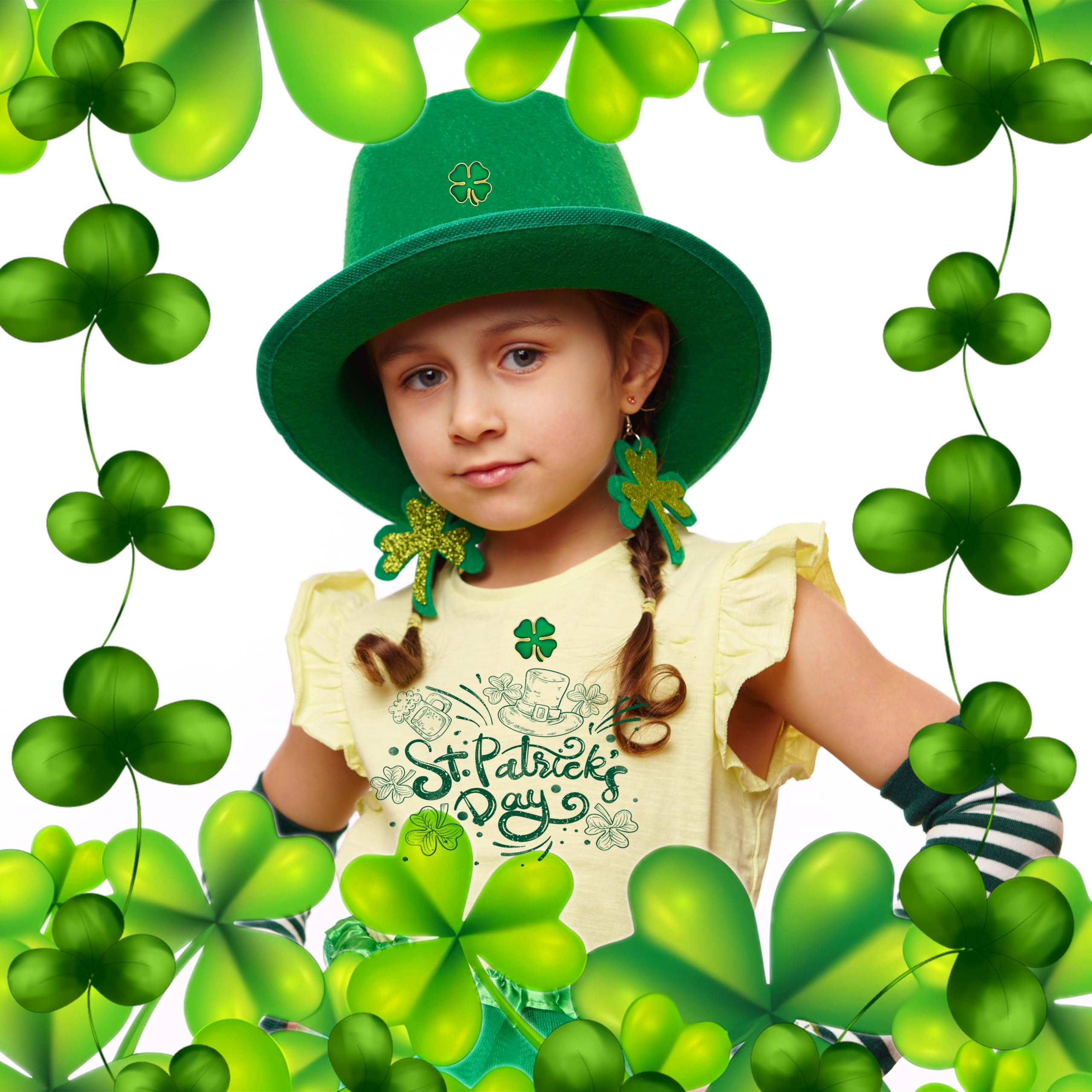 Tichso 25/50/100/200/300 piezas de metal esmaltado verde pequeño día de San Patricio pin de solapa de trébol de cuatro hojas pin broche para mujeres y hombres, ropa, mochila, sombrero, regalo de