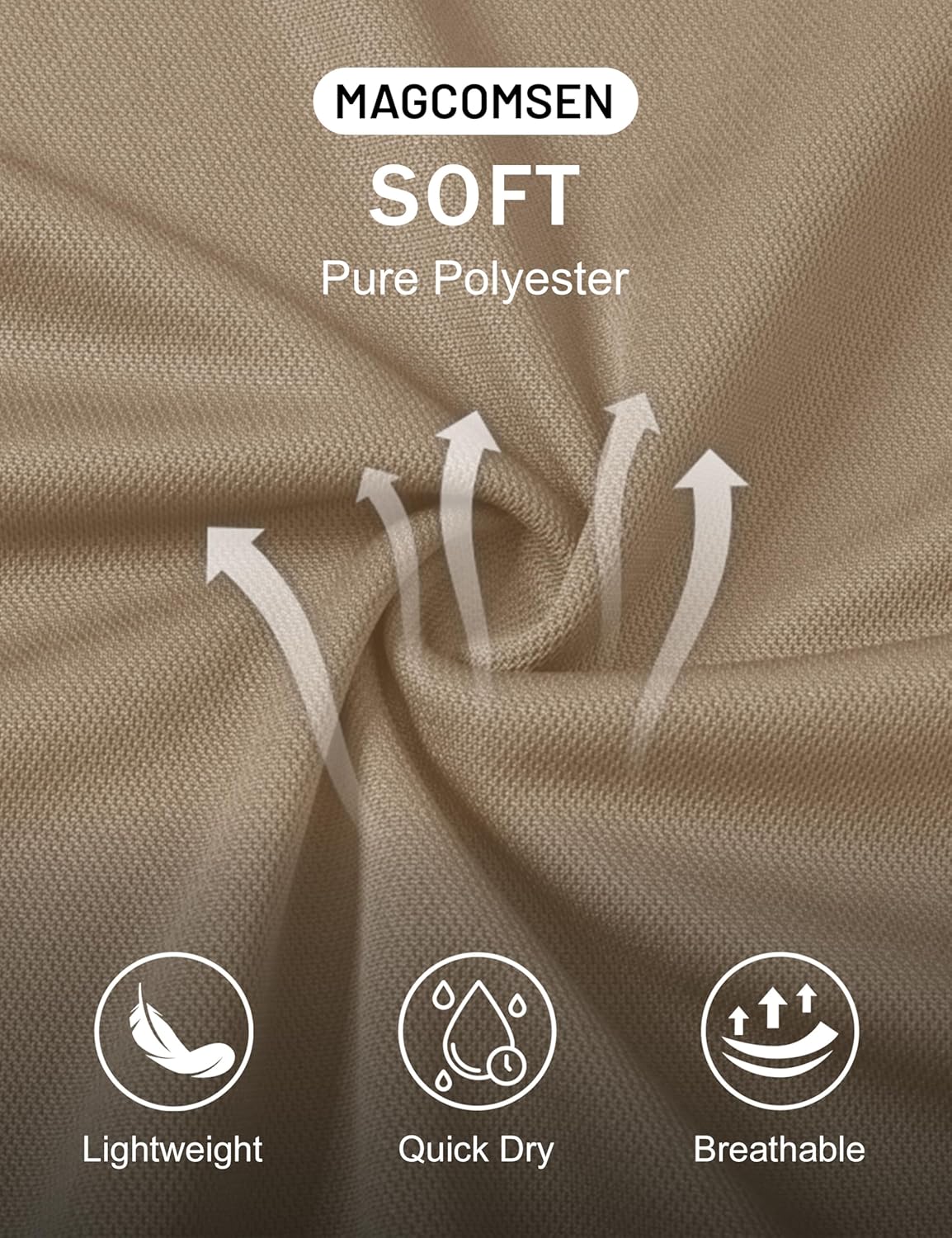 MAGCOMSEN 5 Pack Mens Polo Shirts Short Sleeve Quick Dry Moisture Wicking Golf Polos Casual Athletic Golf Shirt - Image 5