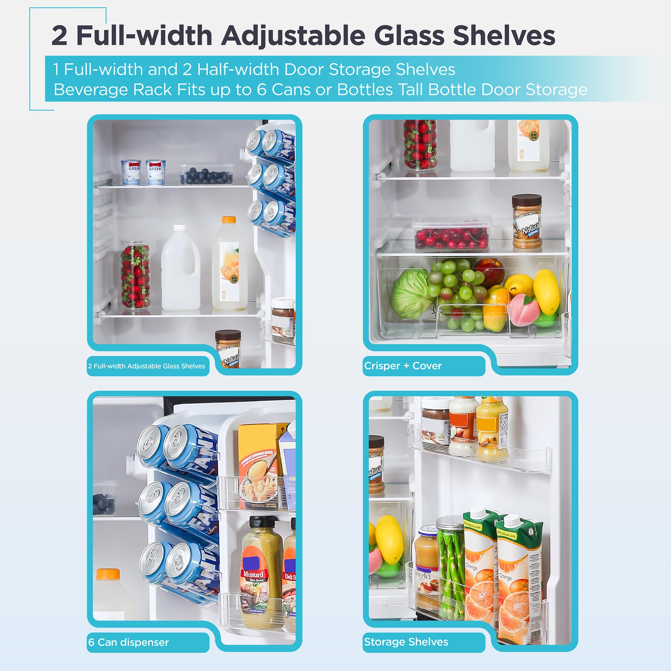 BLACK+DECKER 7.7 Cu. Ft. Top Mount Refrigerator with Freezer, 2 Door Fridge with Top Freezer and Mechanical Temperature Control, For Homes and Apartments, BDA77LAB, Black on Fridge.com
