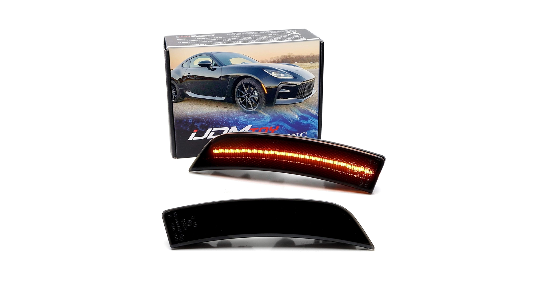 Amazon.com: iJDMTOY Black-Out Smoked Lens 36-SMD Amber Full