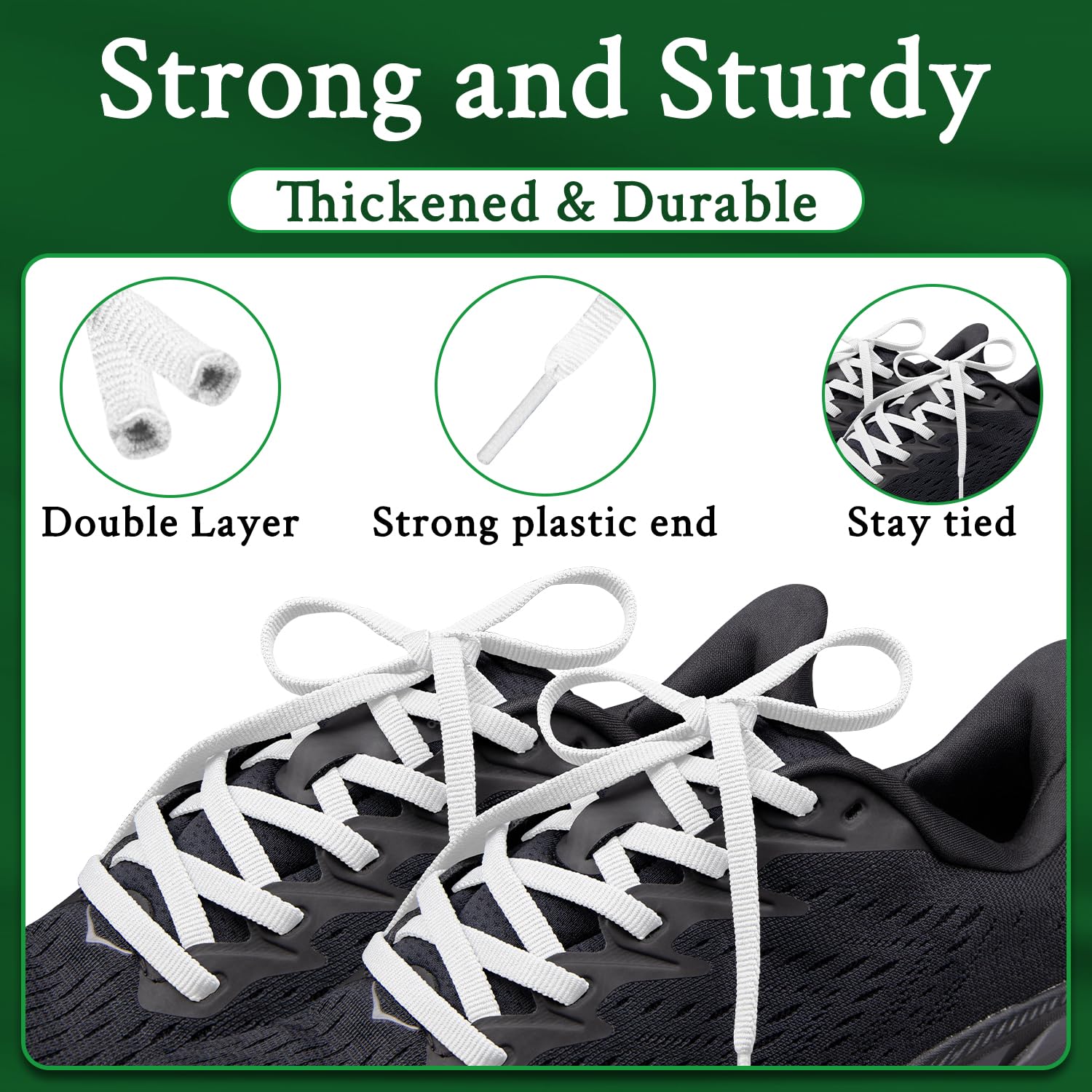 Endoto Sznurówki do ASICS GEL-KAYANO/GEL-NIMBUS/GT-2000/GEL-CUMULUS Butów, Płaskie Sznurowadła Zamiennik Sznurowadeł Zamienne Shoe Laces Replacement Shoelaces