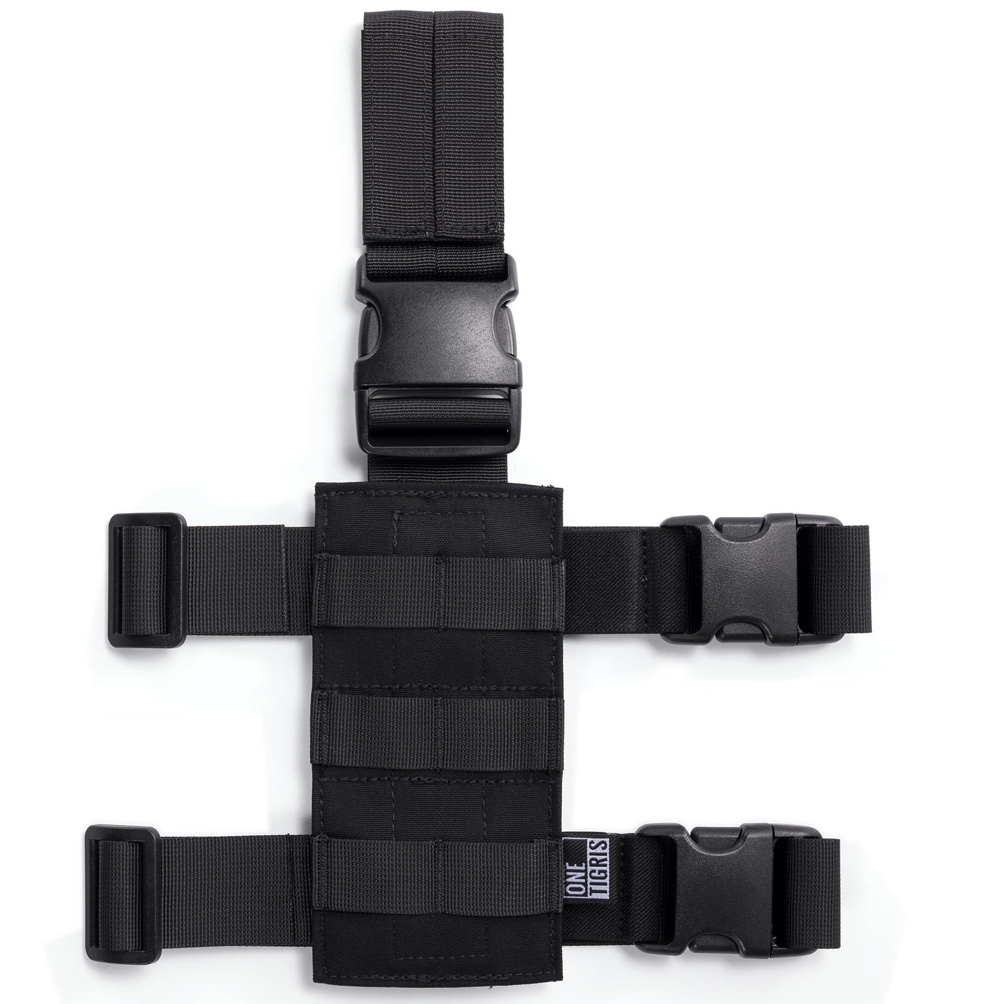 OneTigris Mini Molle Panel for Tools, Drop Leg Platform Minimalist Adjustable Thigh Rig for Flashlight Green