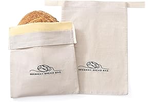 Linen Beeswax Bread Bags for Ample Storage XL Bread Bags for Homemade Bread
