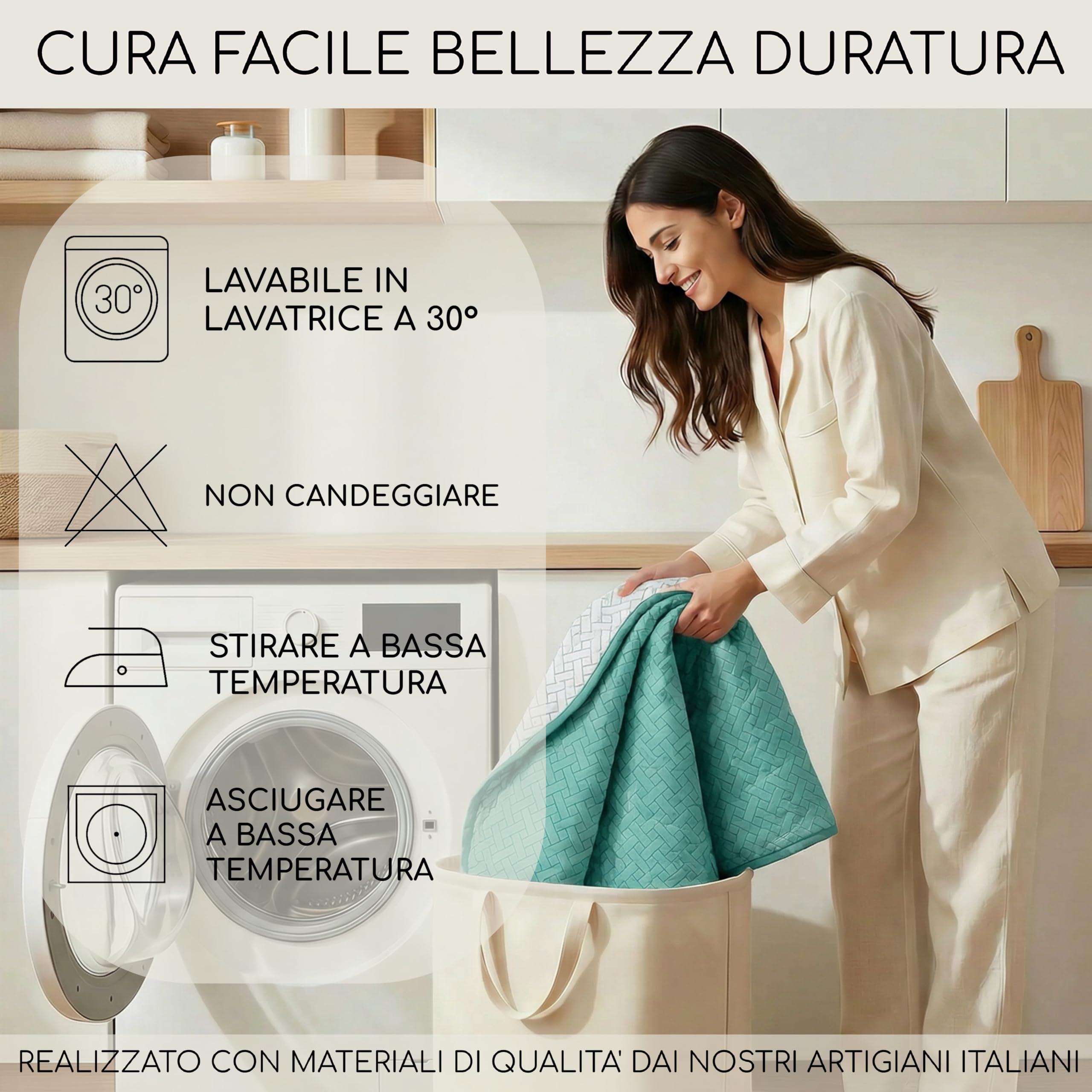 Mahome Colcha individual para primavera y verano, 100% puro algodón, 170 x 260 cm, ligera, reversible – Colcha acolchada suave transpirable hipoalergénica – Fabricado en Italia – Simme Tiffani