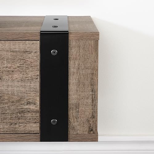 Miniatura 9 de South Shore Munich - Consola multimedia de 68" para montaje en la pared, roble desgastado