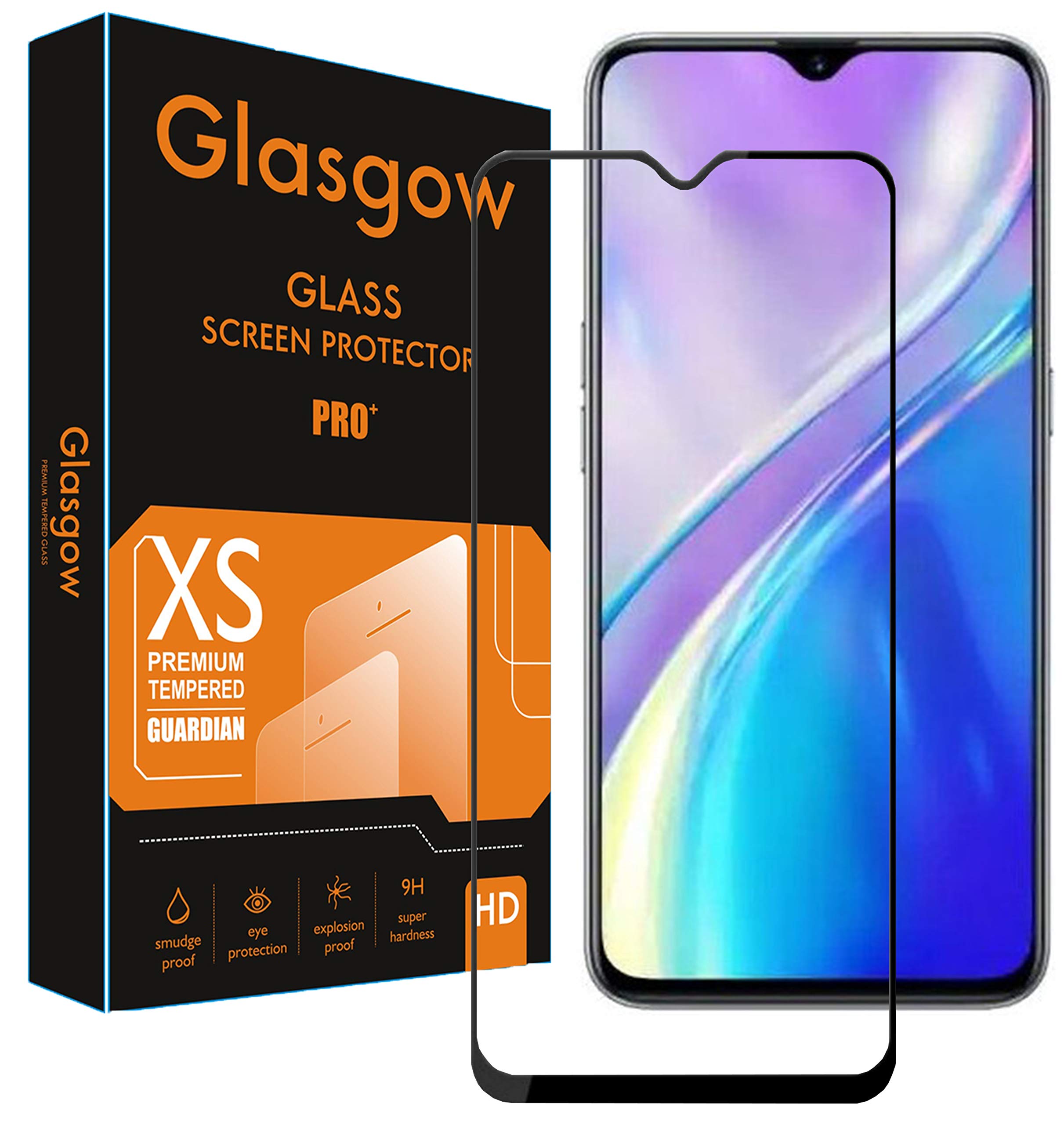 Glasgow |For Realme XT | Tempered Glass Screen Protector Guard | Full Glue Curved Tempered Glass | Bubble Free Installation | Gorilla - Black (B07XVKGKRT) Amazon Price History, Amazon Price Tracker
