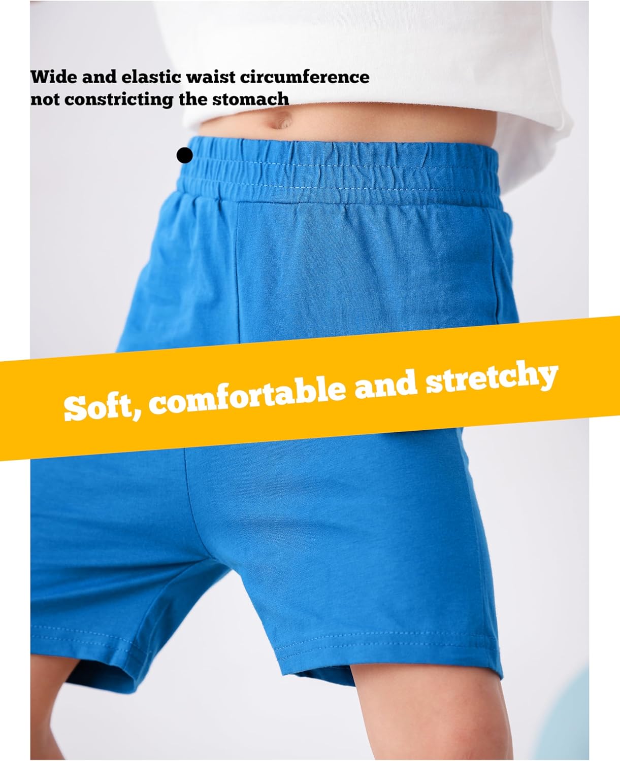 GFQLONG Toddler Boy Cotton Shorts, Kids Summer Light Weight Soccer Shorts - Image 4