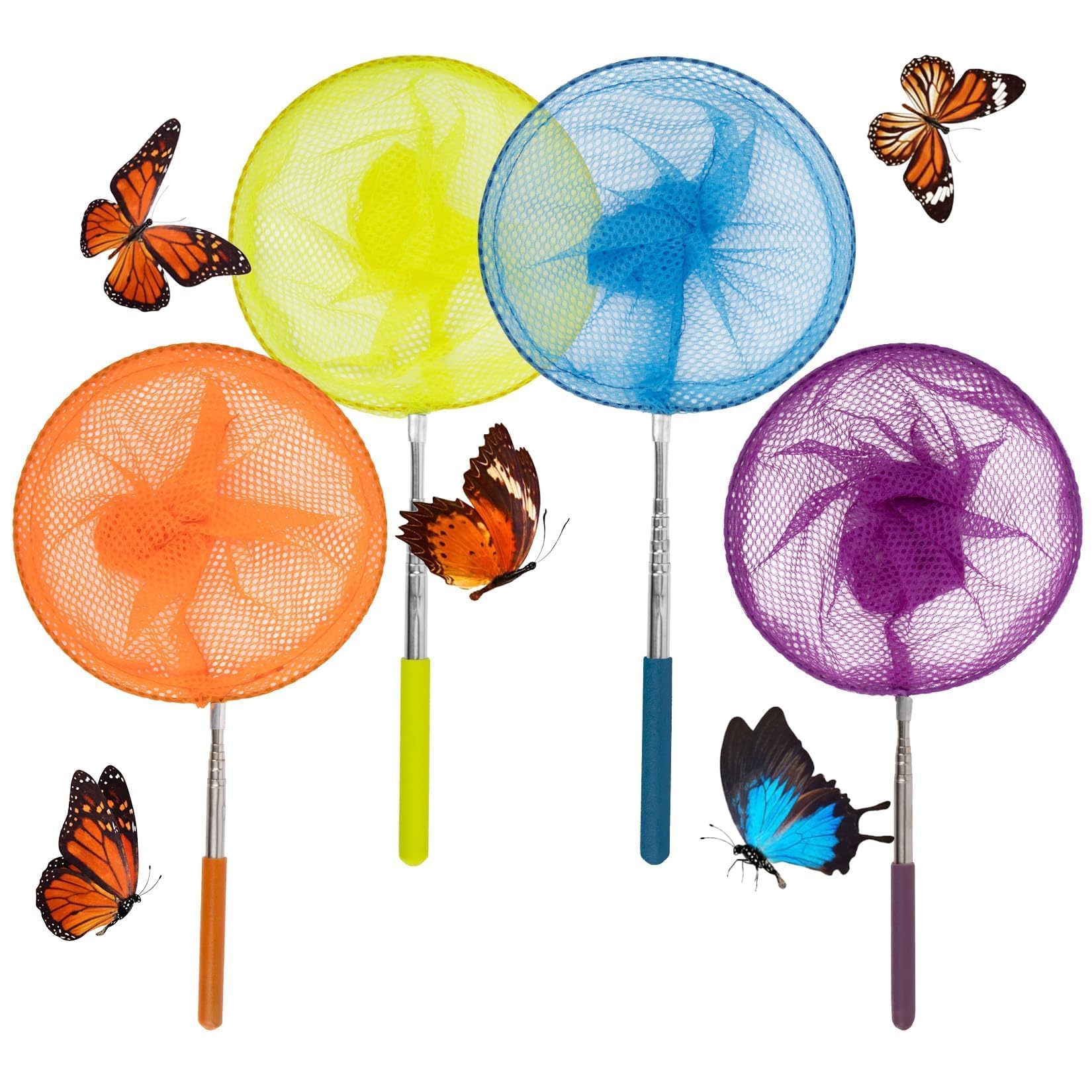 Snapklik.com : 4 Pack Telescopic Butterfly Fishing Nets - Butterfly ...