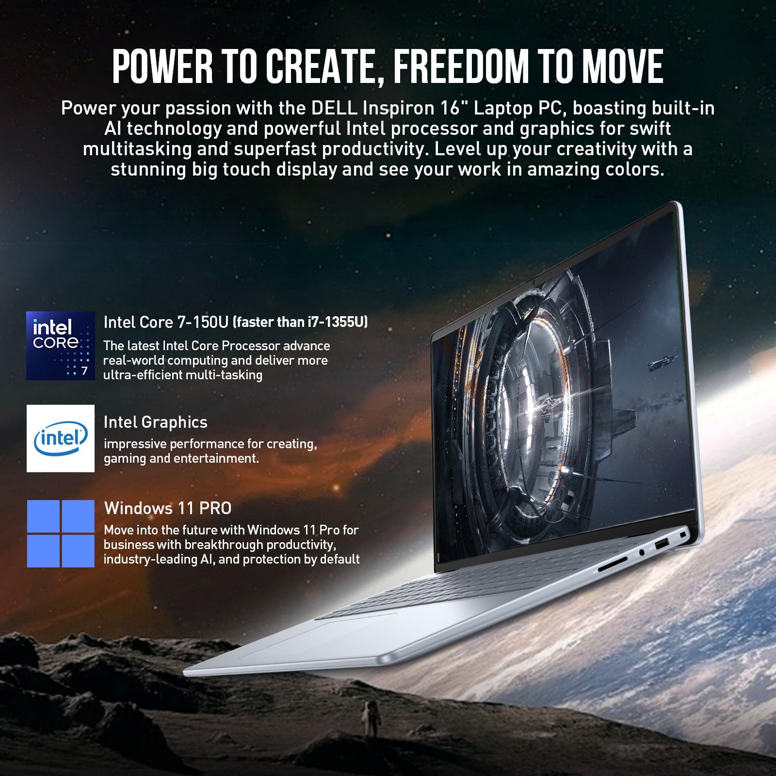 Amazon.co.jp: Dell 2026 Inspiron 16 タッチスクリーンノートパソコン