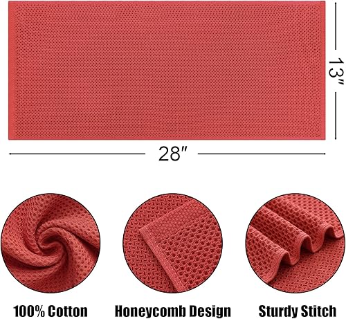 Miniatura 2 de Kitinjoy - Paños de cocina de 100 % algodón, tela de tejido gofrado, paño de limpieza ultrasuave, absorbente y de secado rápido.