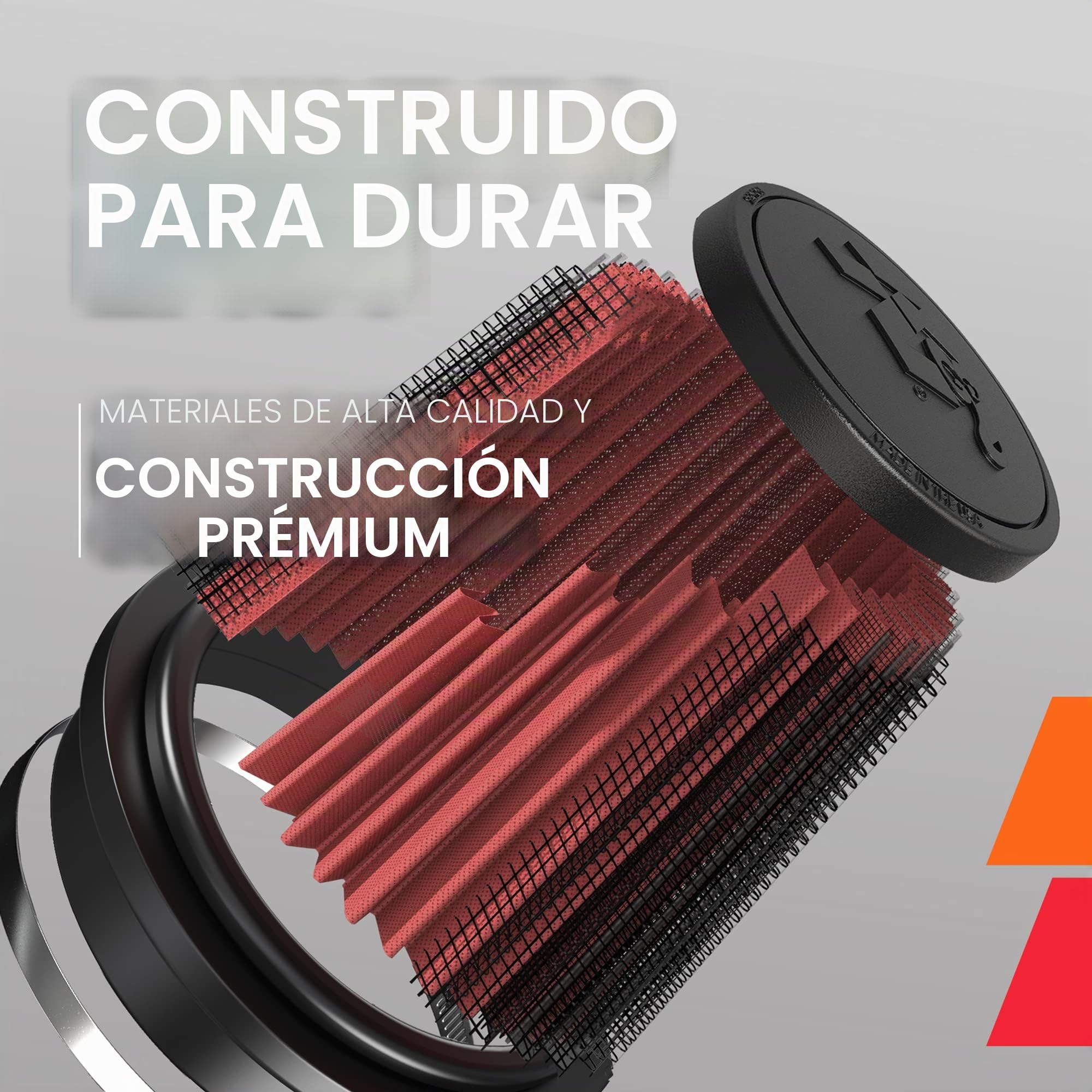 K&N RG-1001BL Filtro Universal, Cromado Coche y Moto