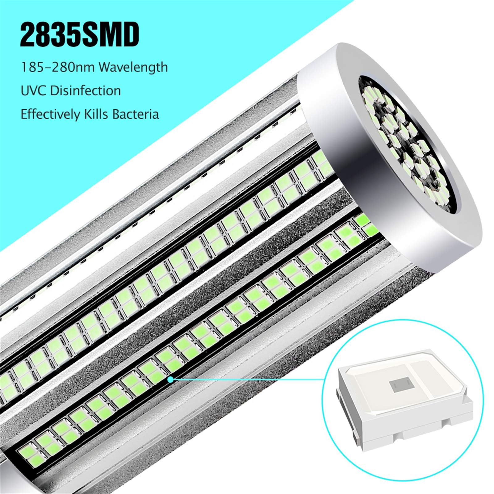 60W UV germicida della lampada, UVC ozono Sterilizzazione Lampadina, E27 LED Disinfettare Ultraviolet Remote Timing controllo antibatterico Lampade,Bulb