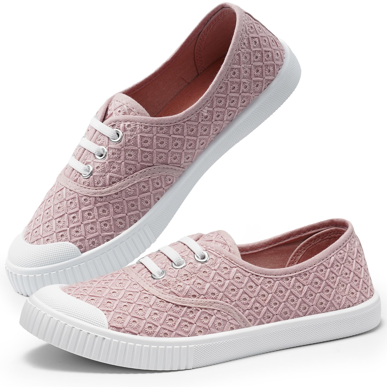 Womens Canvas Low Top Sneakers Slip on Shoes for Women Fashion Walking Sneakers