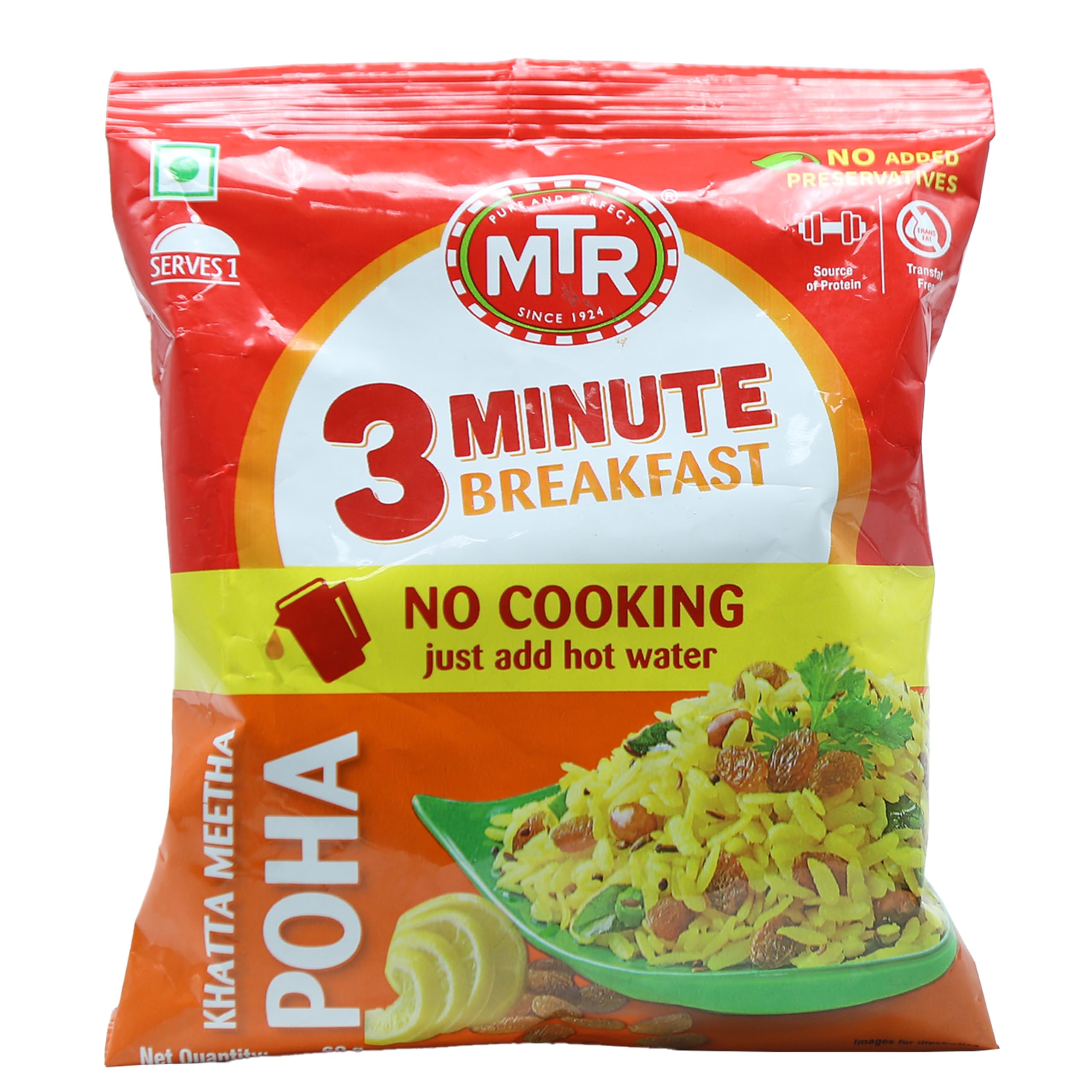 MTR 3 Minute Breakfast - Khatta Meetha Poha, 160g