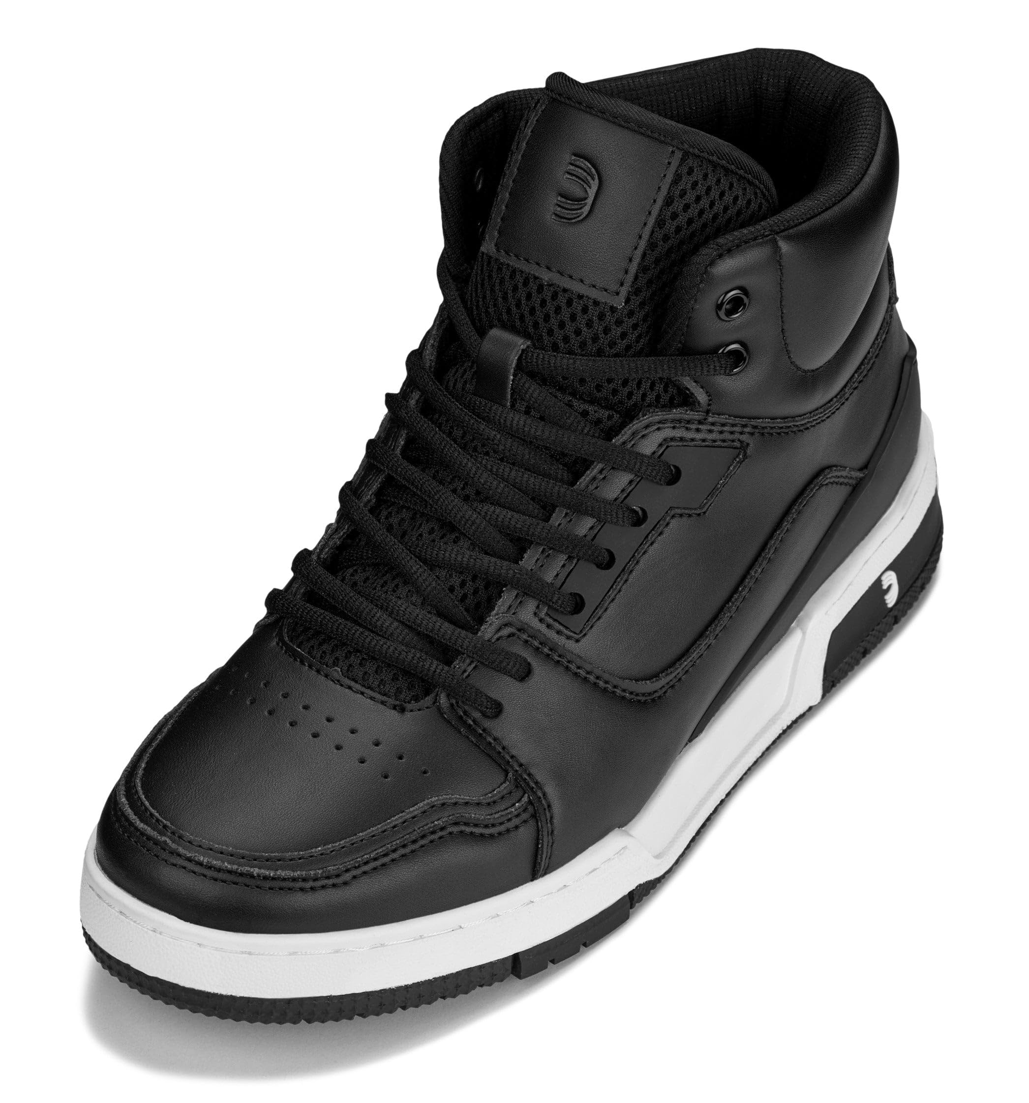CALTO Men's Invisible Height Increasing Elevator Shoes - Lace-up Sporty High Top Sneakers - 3 Inches Taller