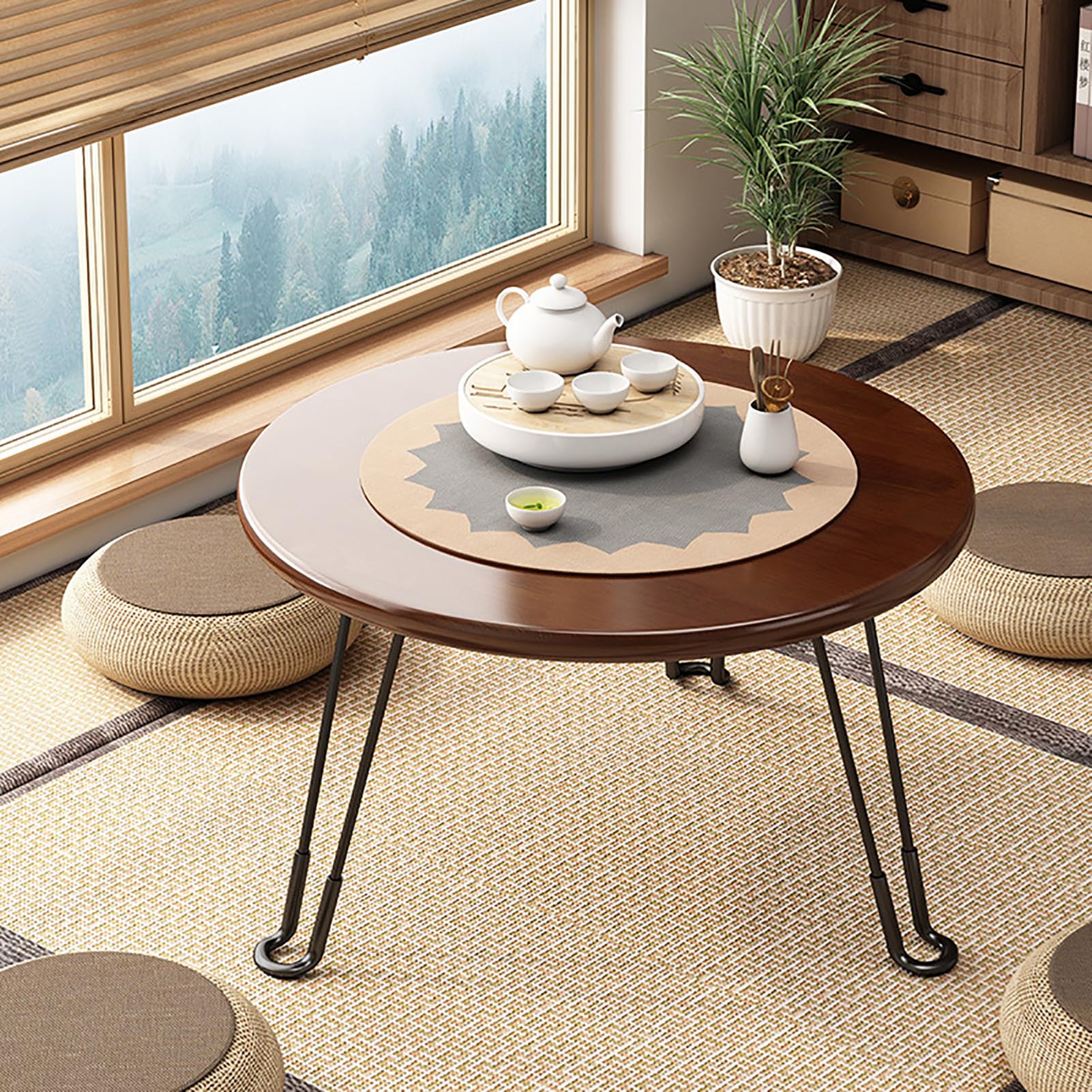 Table basse japonaise pliable en bois pour stopper l'encombrement de la chambre