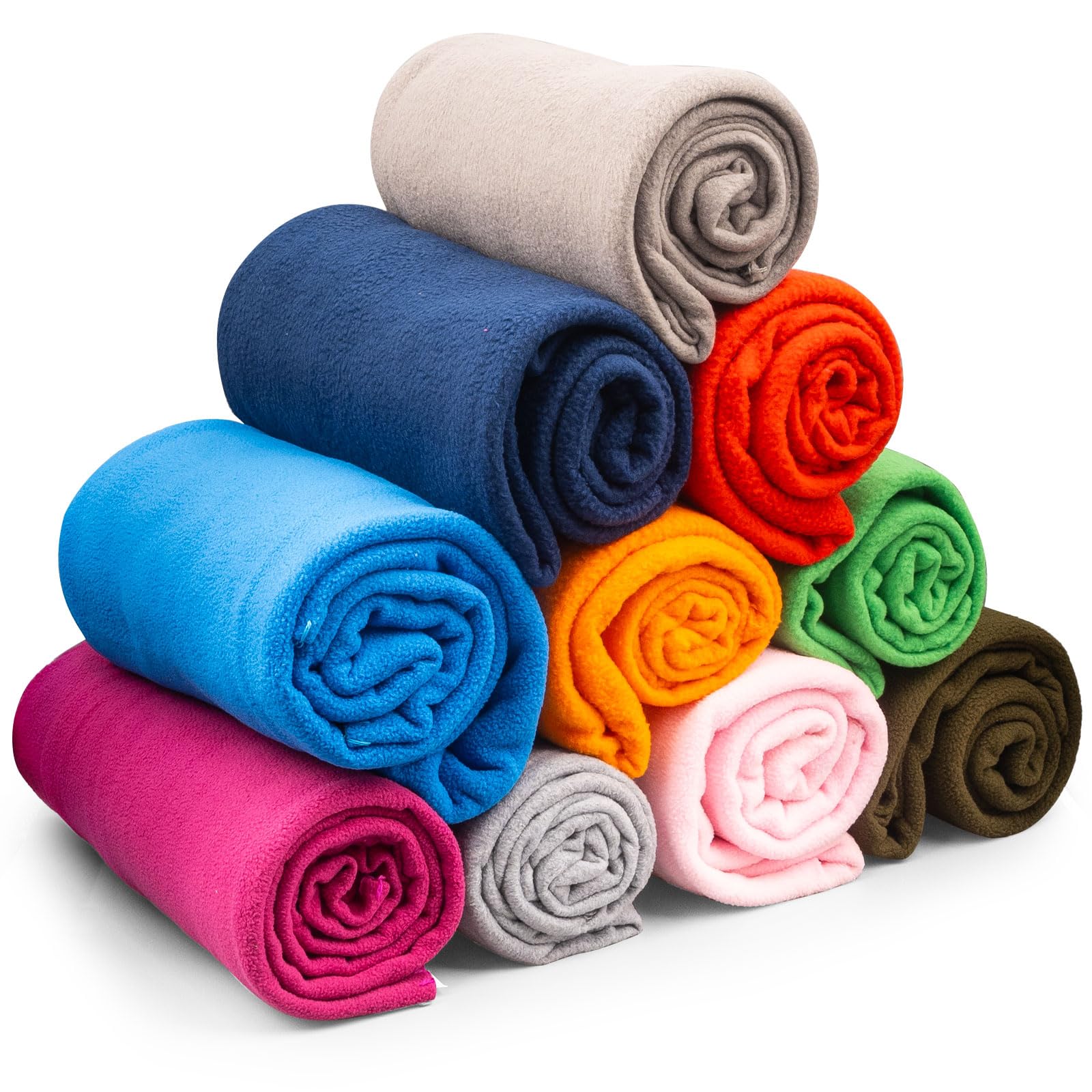 Couverture polaire douce MSYU en lot de 10 jetés légers de 127x152 cm pour maison