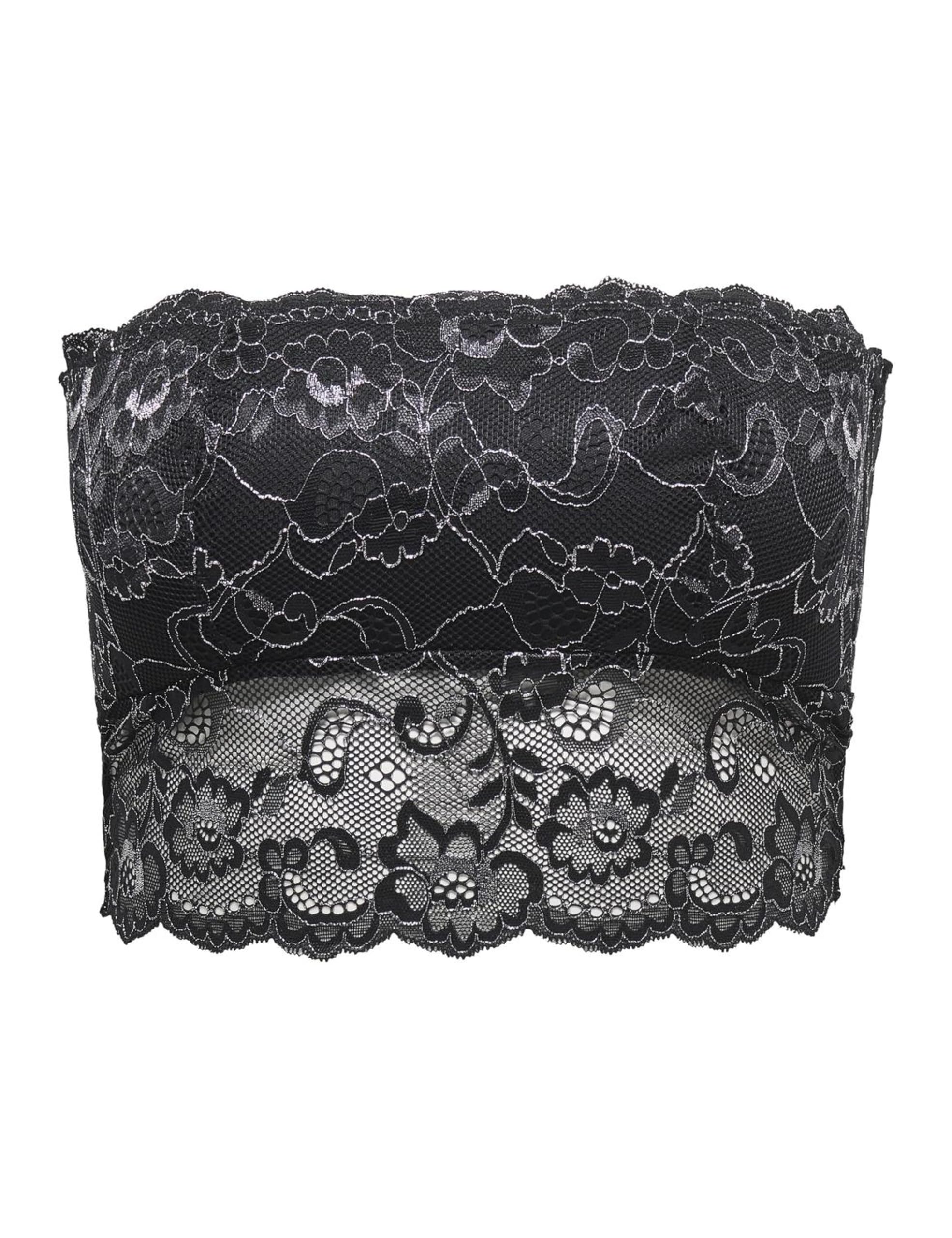 ONLY Damen Onlchloe Lace Glitter Bandeau Top Acc