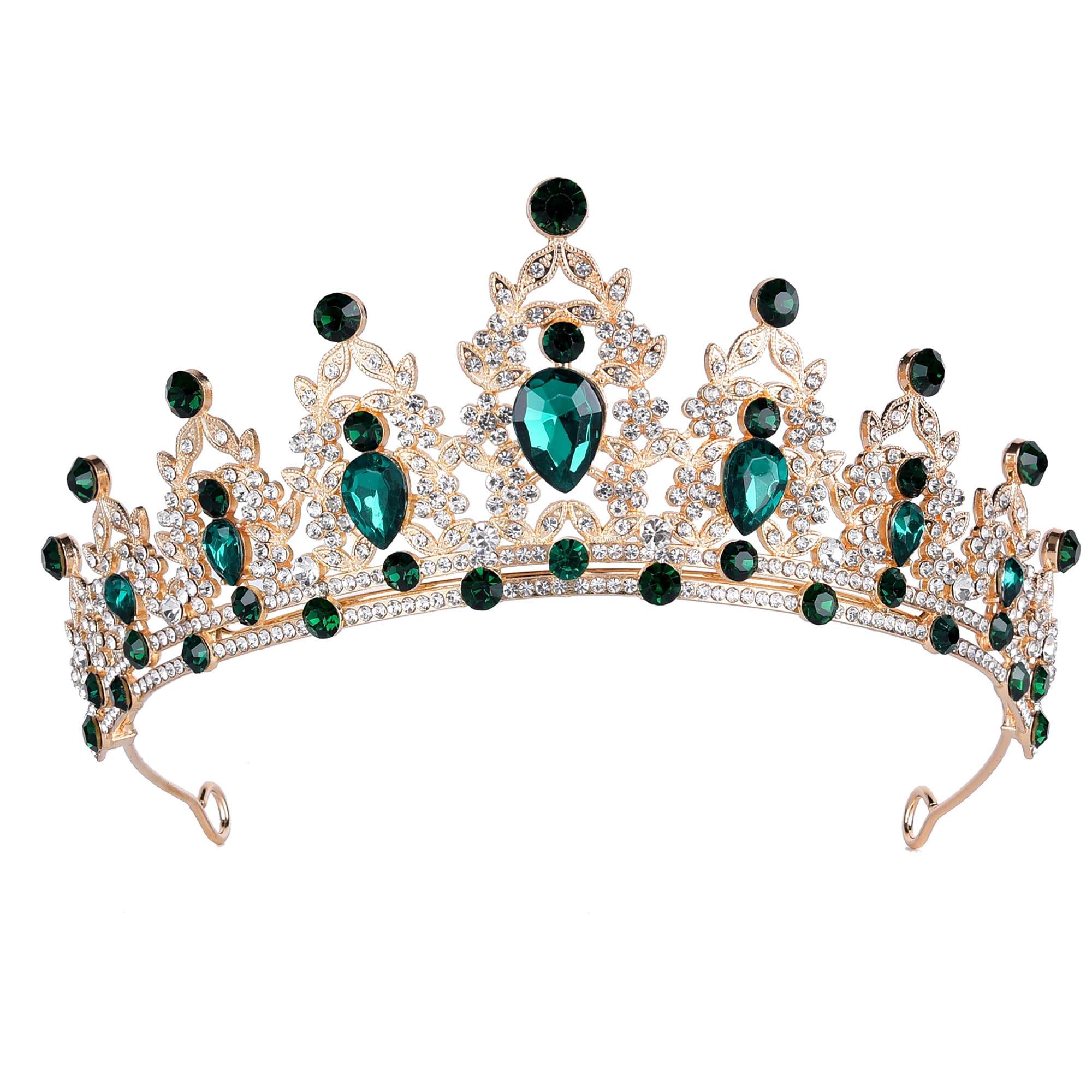 Amazon.com: ShulaSHOP Green Crowns and Tiaras - Royal Queen  display picture 1