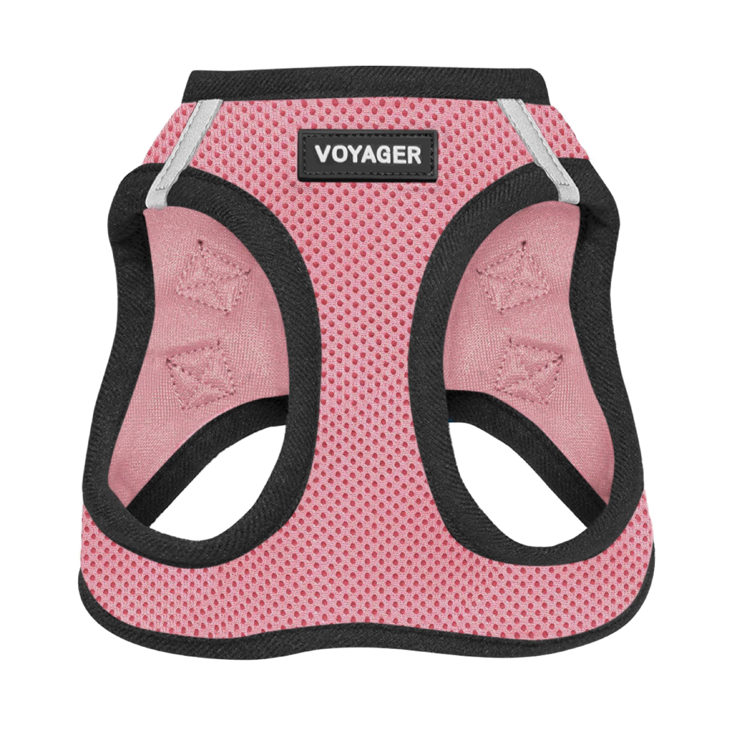 Voyager Step-in Air Dog Vest Harness - Pink/Black Trim, XXX-Small