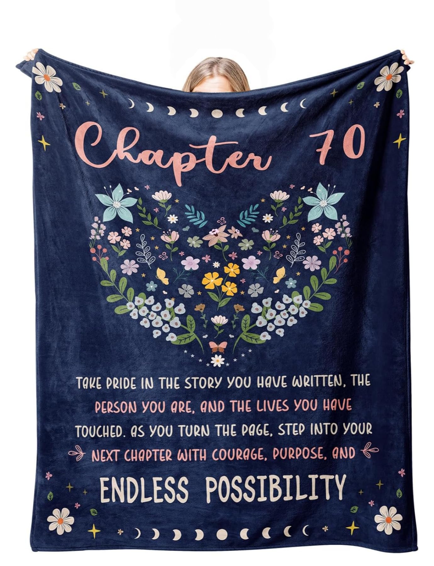 Cadeaux de 70e anniversaire pour femme pleine d'amour avec cette douce couverture
