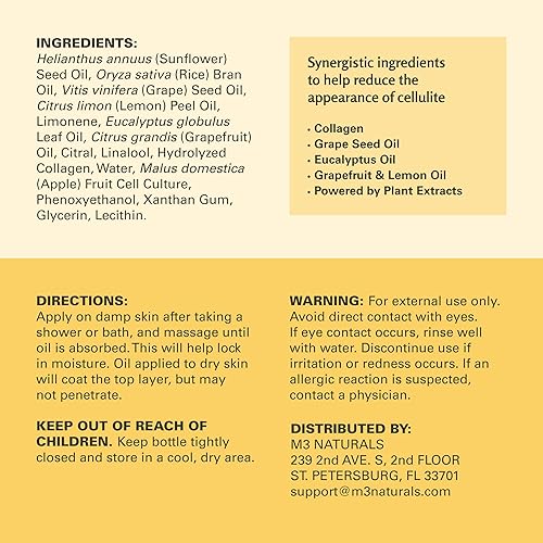 Miniatura 2 de Aceite de masaje corporal reafirmante con colágeno y células madre, ayuda a suavizar la apariencia de la celulitis y mejorar la textura de la piel,