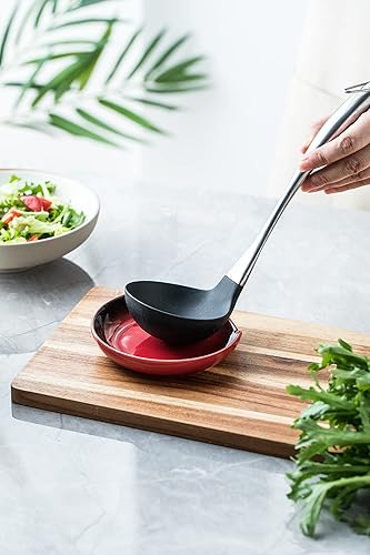 Miniatura 4 de Soporte para espátula superior de estufa para encimera de cocina, lindo soporte para utensilios de cocina para cucharas, cucharones, pinzas,