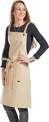 Miniatura 7 de Caldo Delantal de cocina Crossback para cocinar (hueso)