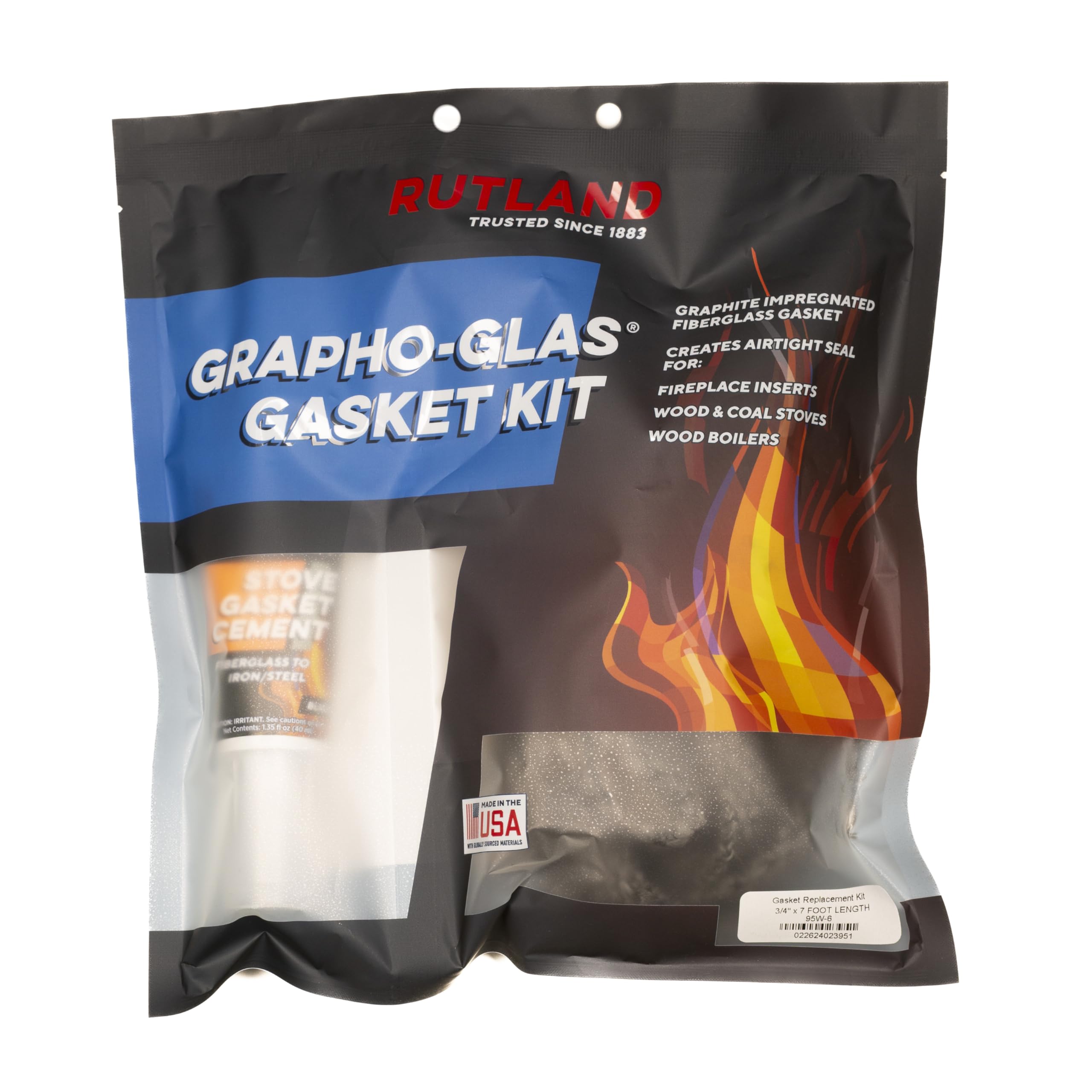 Rutland Produkte graphoglas Dichtung Ersatz-Kit für Flach, Schwarz