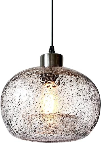 Casamotion - Lámpara de techo colgante de cristal soplado a mano para isla de cocina, casa rural, comedor, zona de bar, sobre fregadero, color