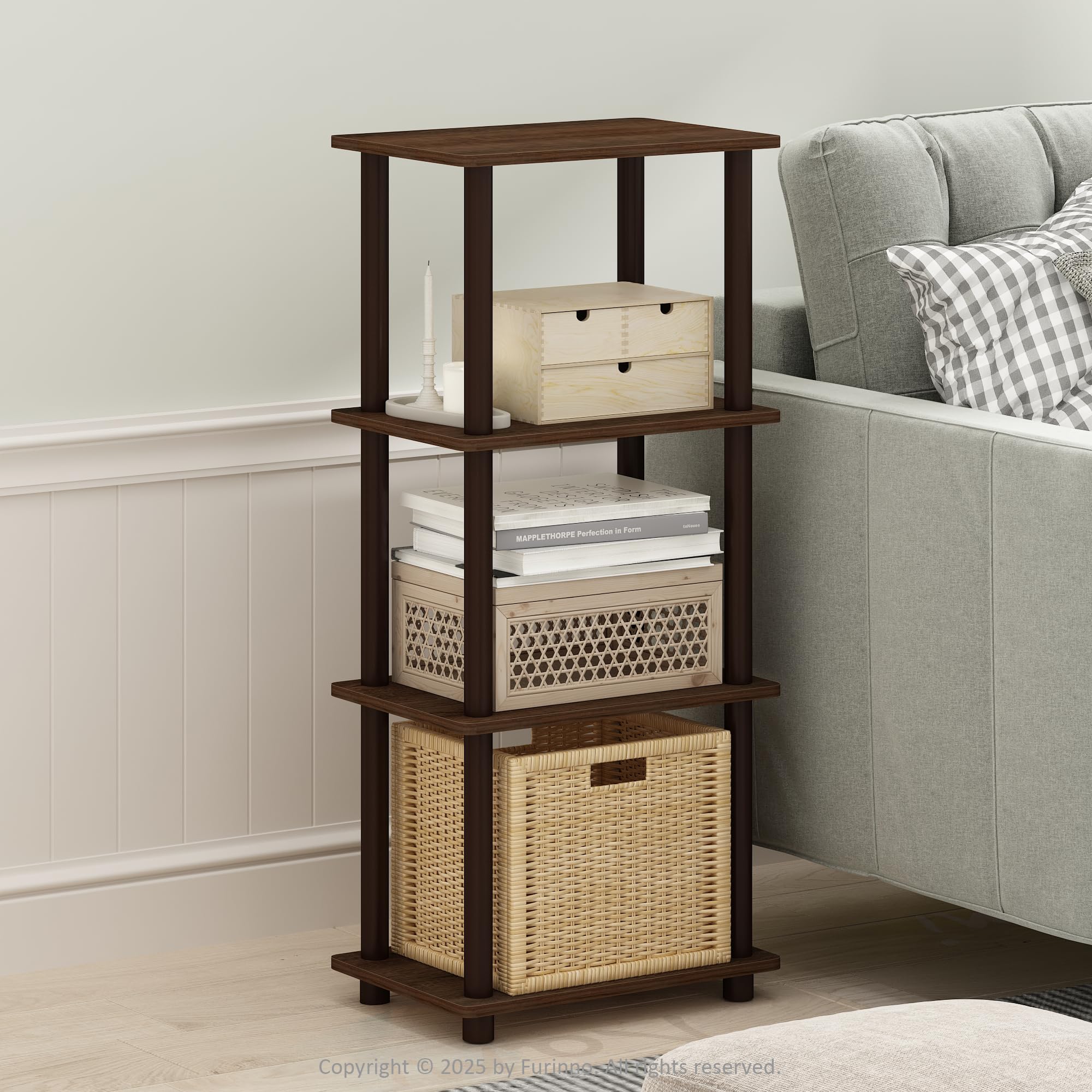 Furinno Turn-N-Tube 3-Tier Side Table