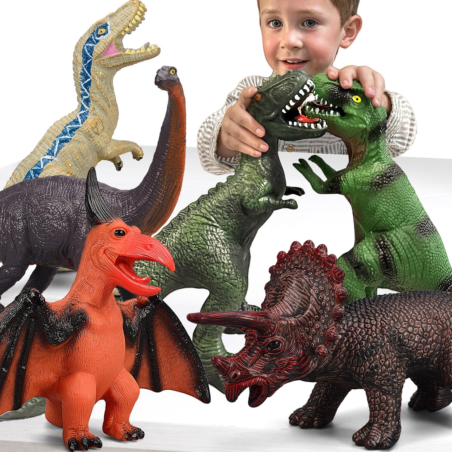 Set 4 Sottobicchieri Con Dinosauri – T-Rex E Amici, Finitura Lucida, Retro In Sughero