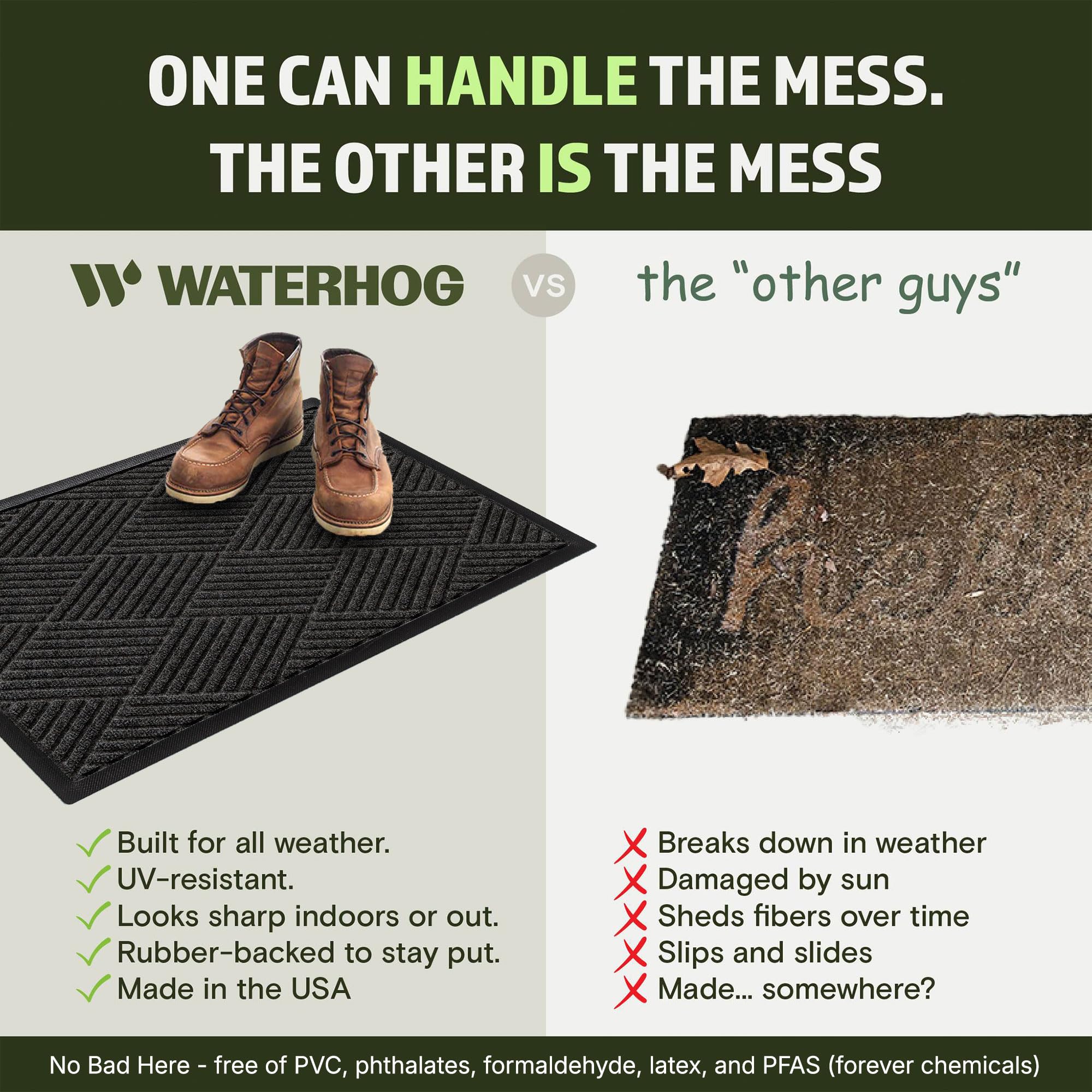 WaterHog Diamonds Front Door Mat Indoor Outdoor Entrance, All-Weather Mats — Amazon image 6