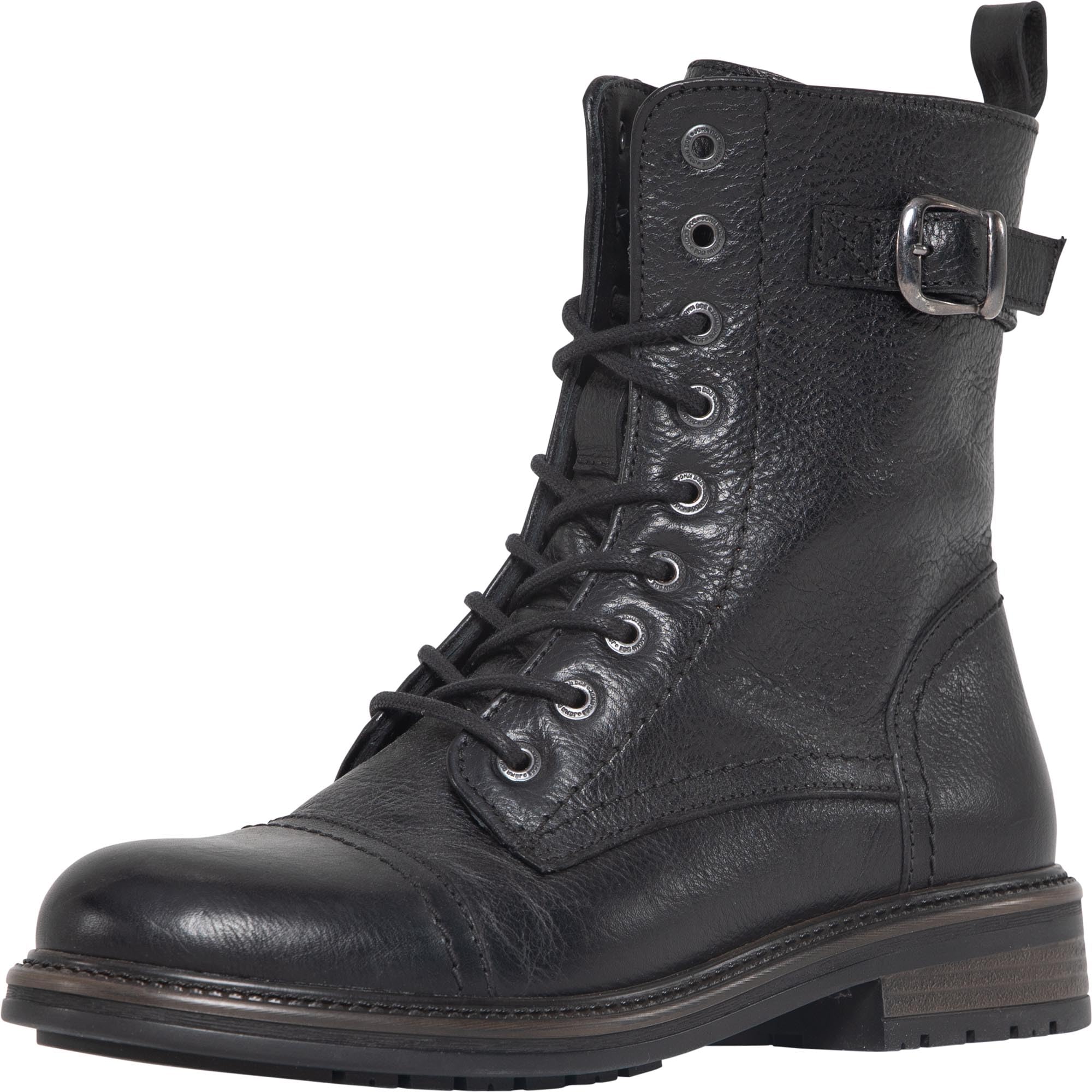John Doe - Jackie Damen High Heel Motorradstiefel Schwarz Schwarz 39 | Leder