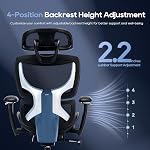 COLAMY Ergonomic Mesh Office Chair with Footrest, Executive High Back Computer Desk Chair with Wide Headrest and Adjustable 3D Arms, Backrest Height, Tilt Lock and Lumbar Support, Black