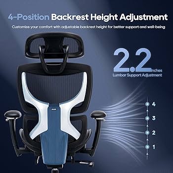 Amazon.com: Ergonomic Mesh Office Chair with Footrest, High