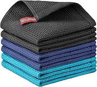 Vista 102 de Nialnant Paquete de 6 toallas de mano de cocina, grandes toallas de té de cocina 100% algodón, paños de cocina para secar platos 13x28 pulgadas