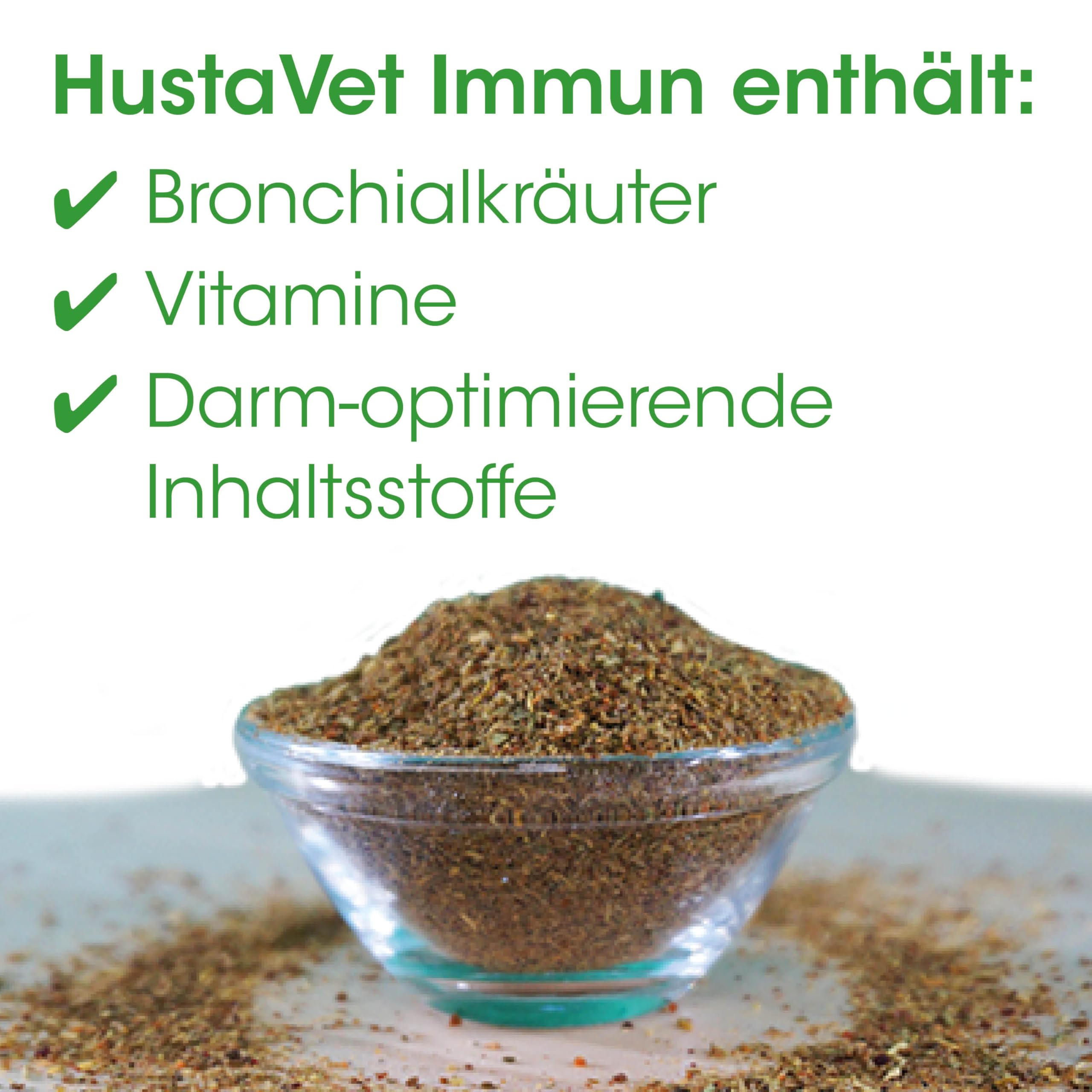 HustaVet Immun für Hunde Katzen Pferde – Natürliche Unterstützung für Atemwege & Immunsystem, 1,6kg