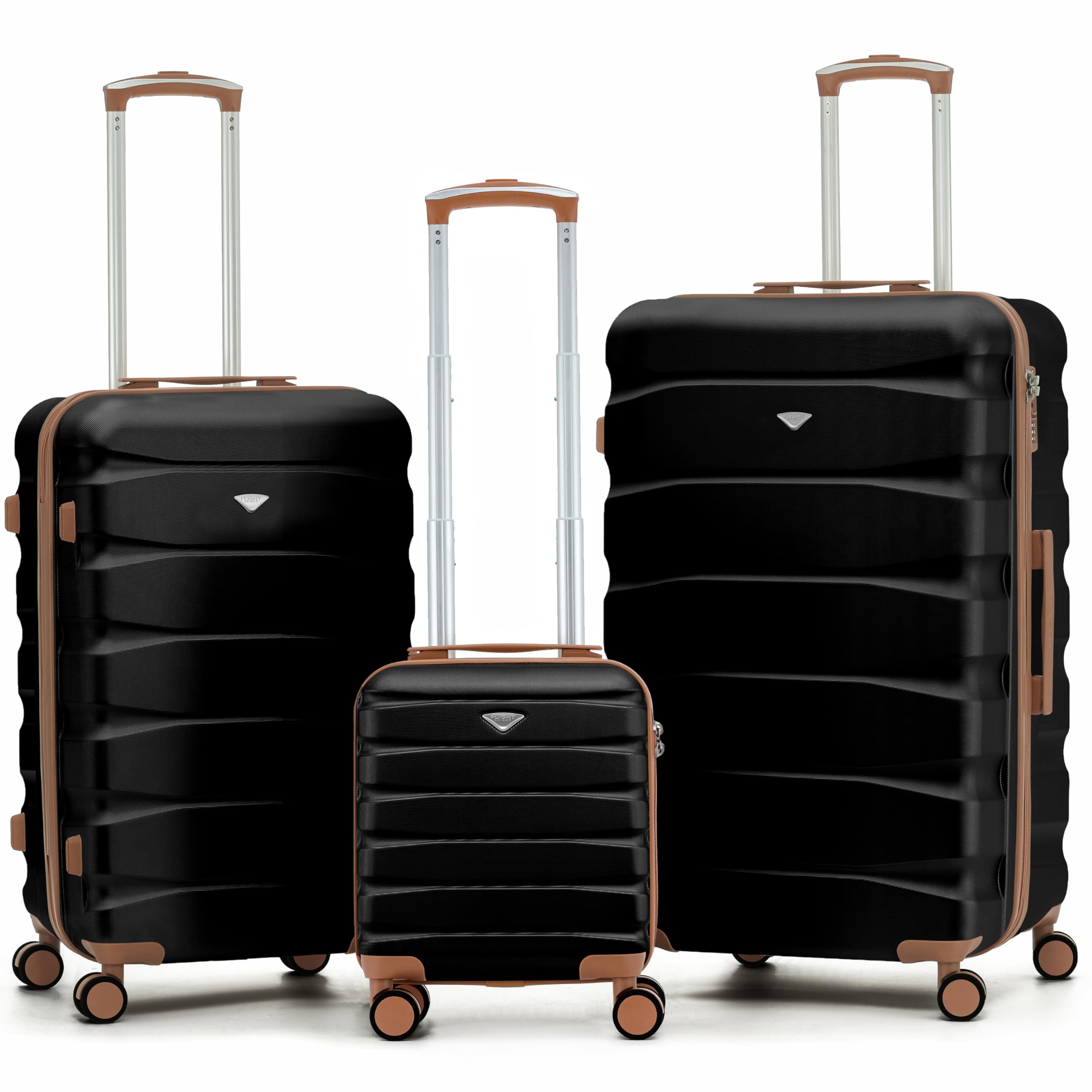 Flight Knight Underseat Cabin Suitcase 45x36x20cm | Free Hand Luggage for EasyJet & Wizz Air | Lightweight ABS Hard Shell with 8 Silent-Glide Spinner Wheels | Max Space Travel Bag — view 293
