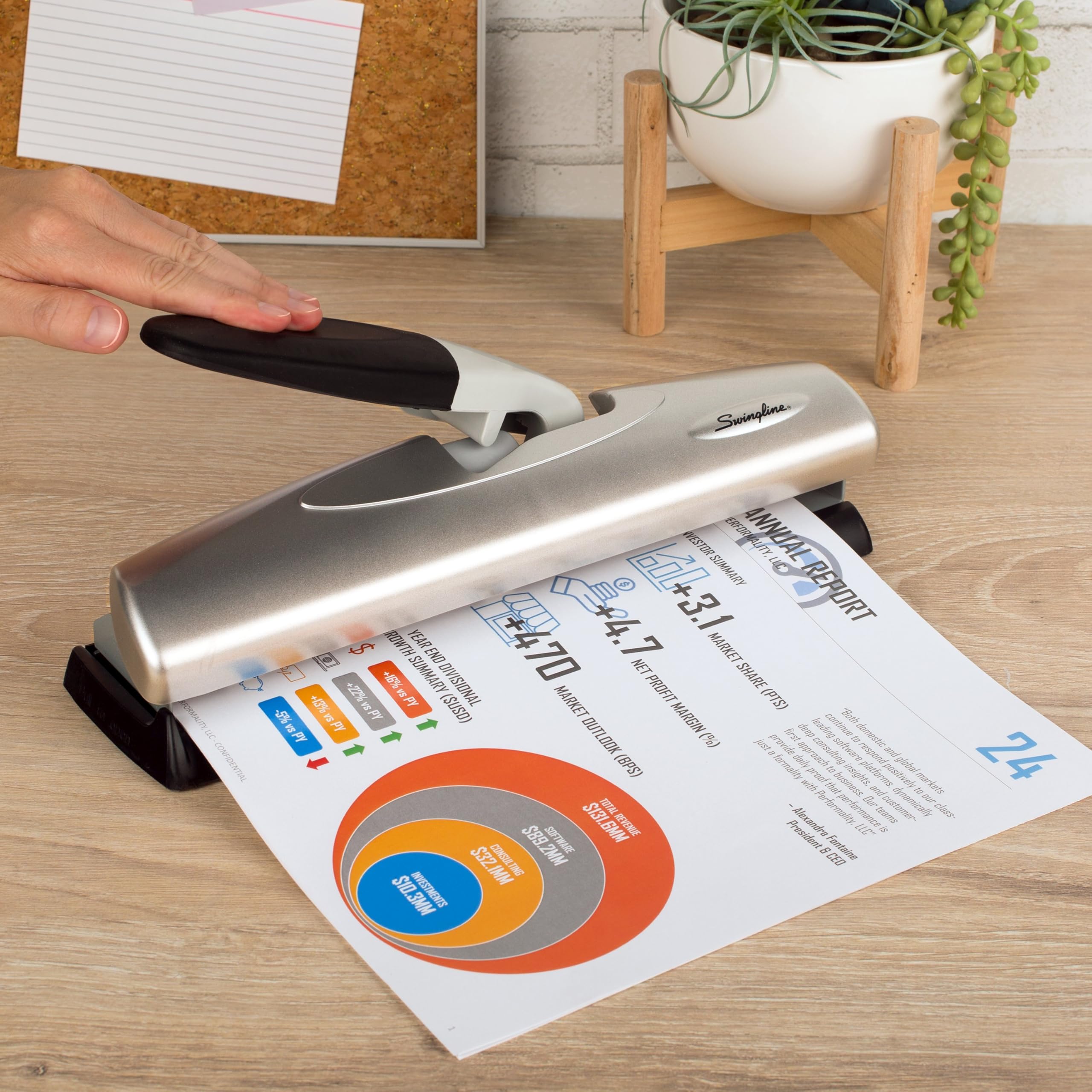 Amazon.com : Swingline 3 Hole Punch, 20 Sheet Capacity Three