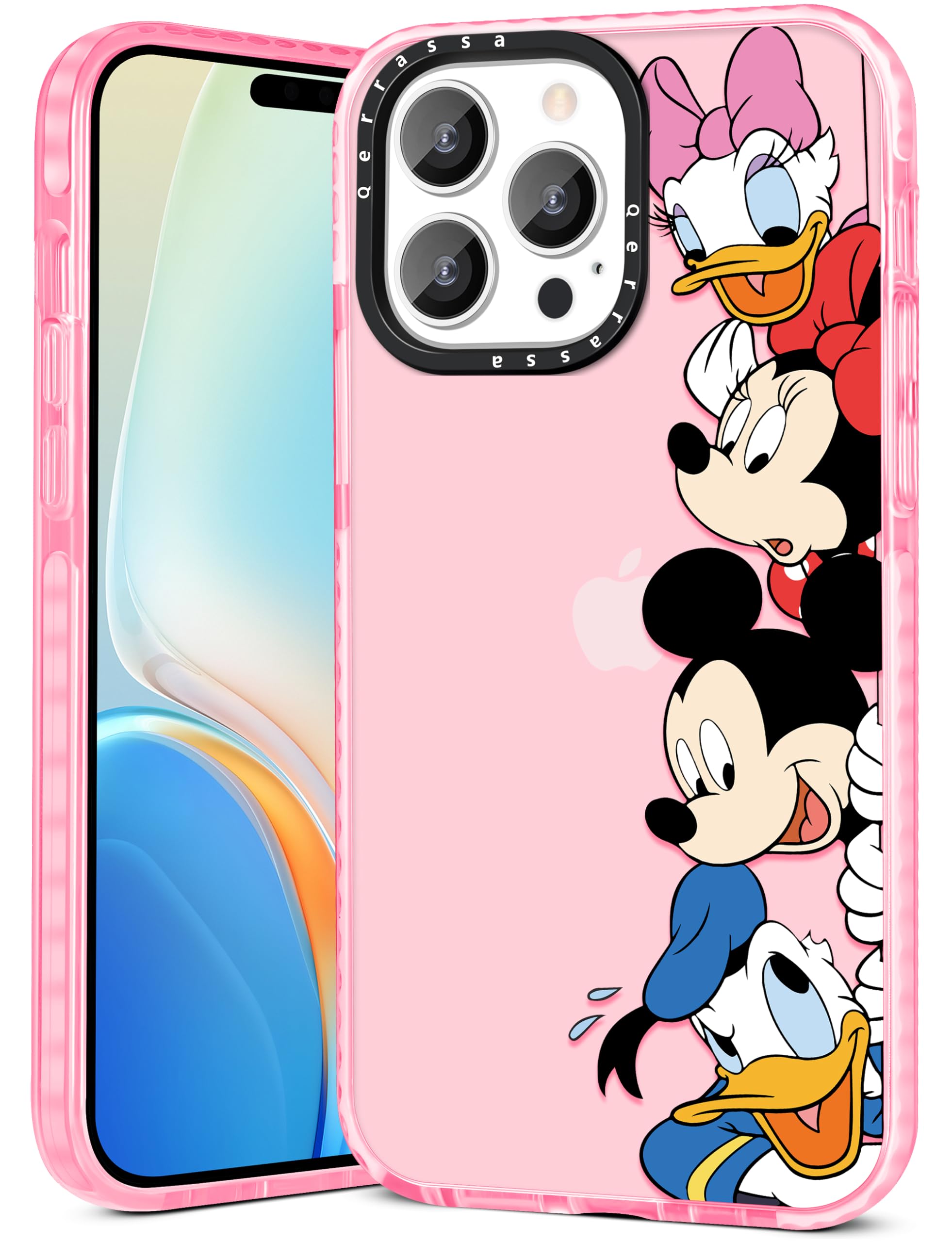 Qerrassa for iPhone 15 Pro Case Cute Cartoon i 15Pro for Girly Teens Girl Women Phone Cover Fun Unique Kawaii Soft TPU Bumper Protective Case for iPhone 15 Pro, Dishini Family