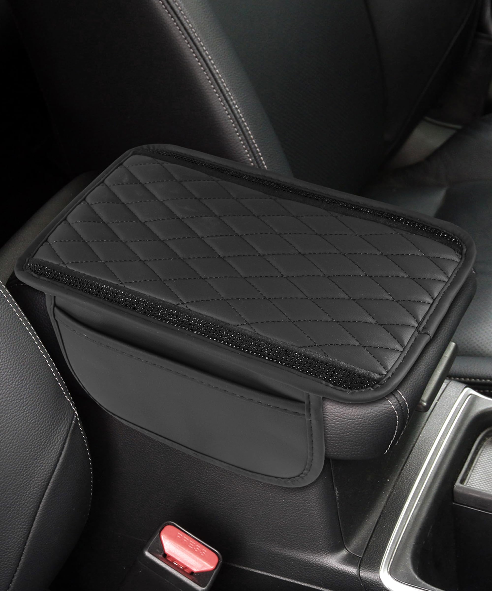 Center Console Cover,Bling Car Accessories for Women,Automotive Armrests,Arm Rest Cover for Car,Middle Console Cover,Suitable for Sedans,Cars,Trucks,SUVs,RVs and Commercial Vehicles (Black)
