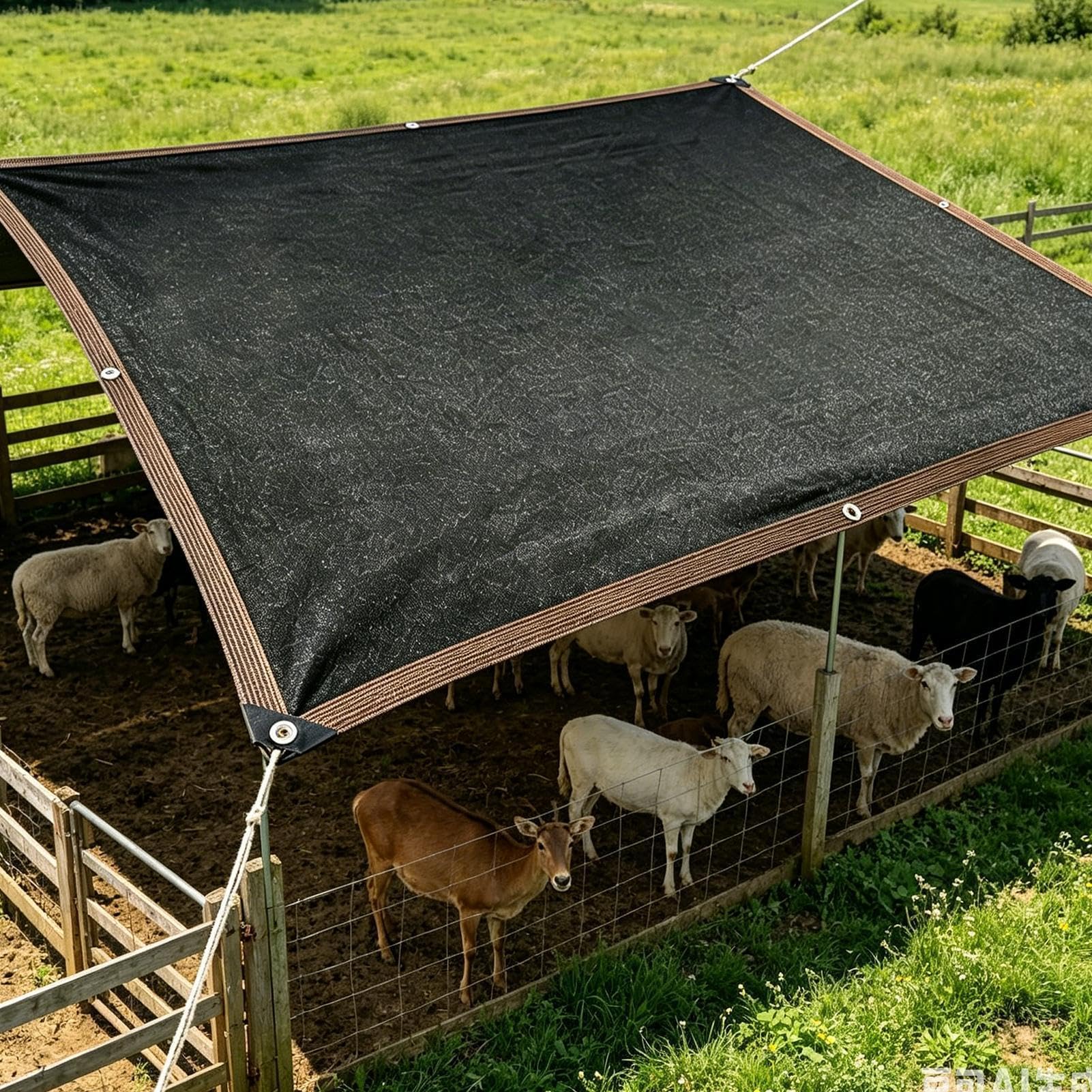 Siatka zacieniająca | 20x10 Ft Oddychająca Siatka Plandeka,Zacienienie Tarasu | Dla psów, kurczaków, roślin, warzyw