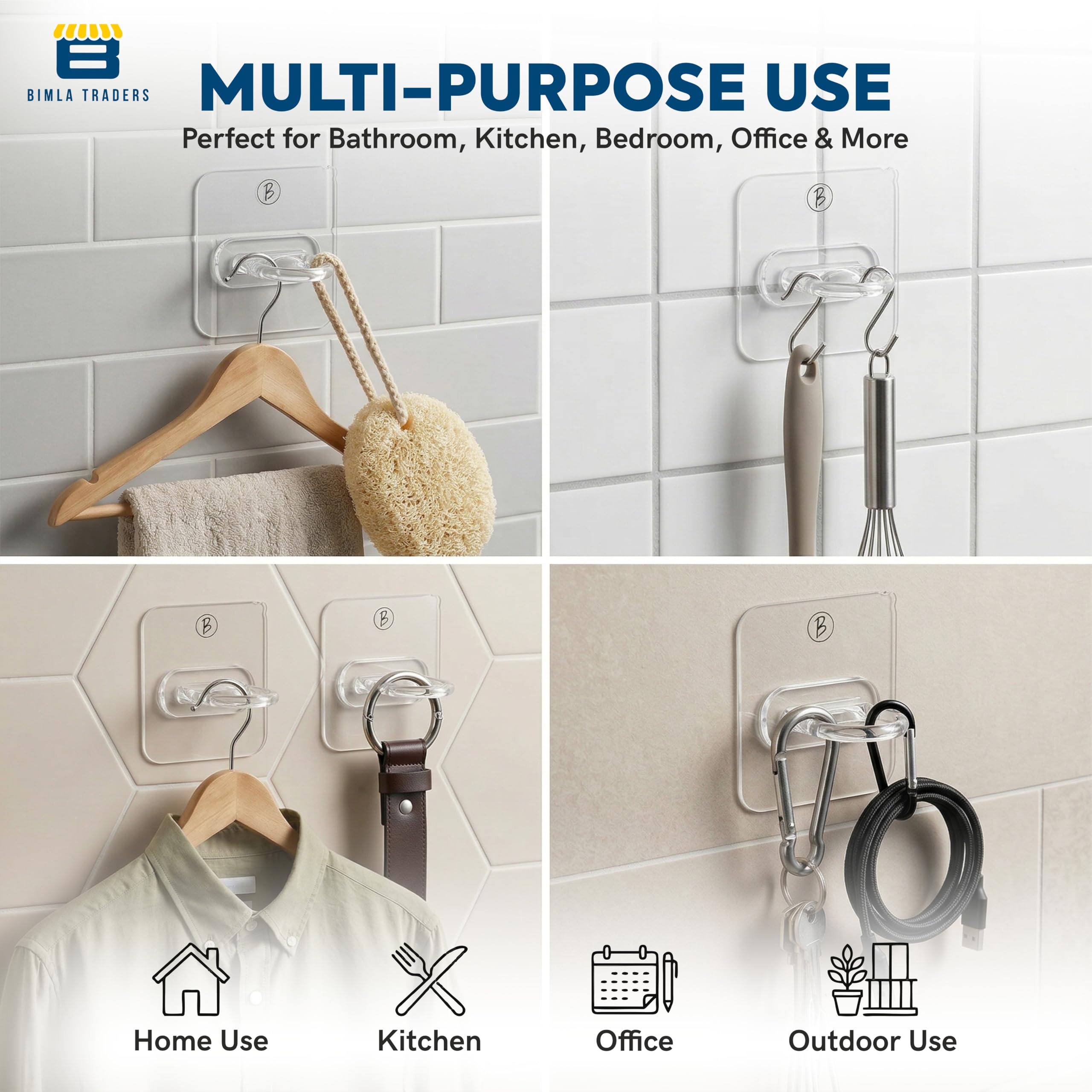 Btag Wall Hooks - Damage-Free Hanging -5