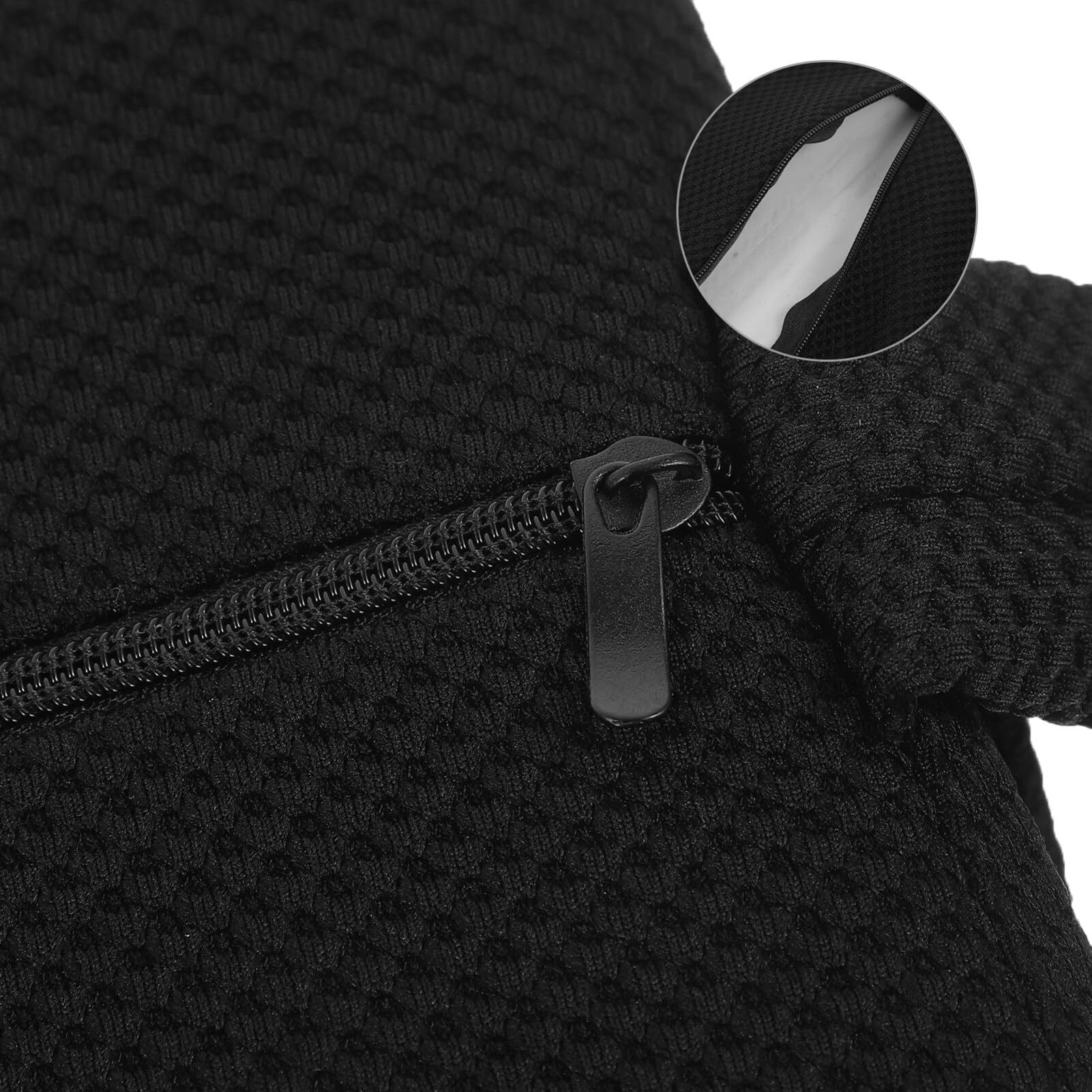 SEWACC Almohada de Apoyo Lumbar para Silla de Oficina en Casa Negra