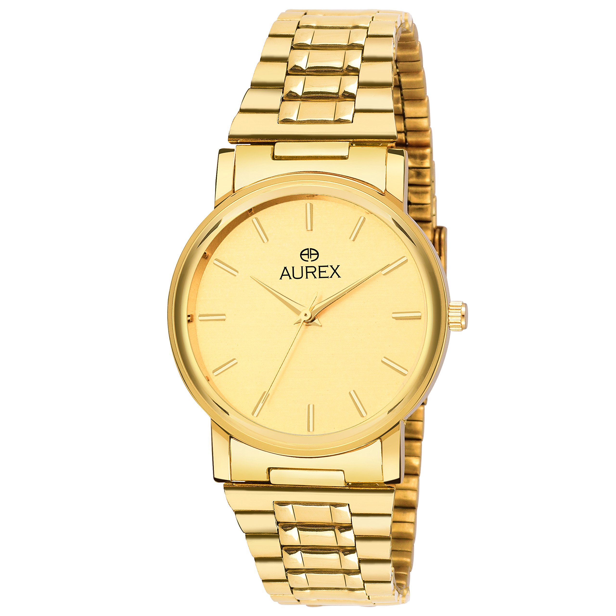 AUREX Analogue Mens Watch (Gold Dial) (B07F41SWHN) Amazon Price History, Amazon Price Tracker