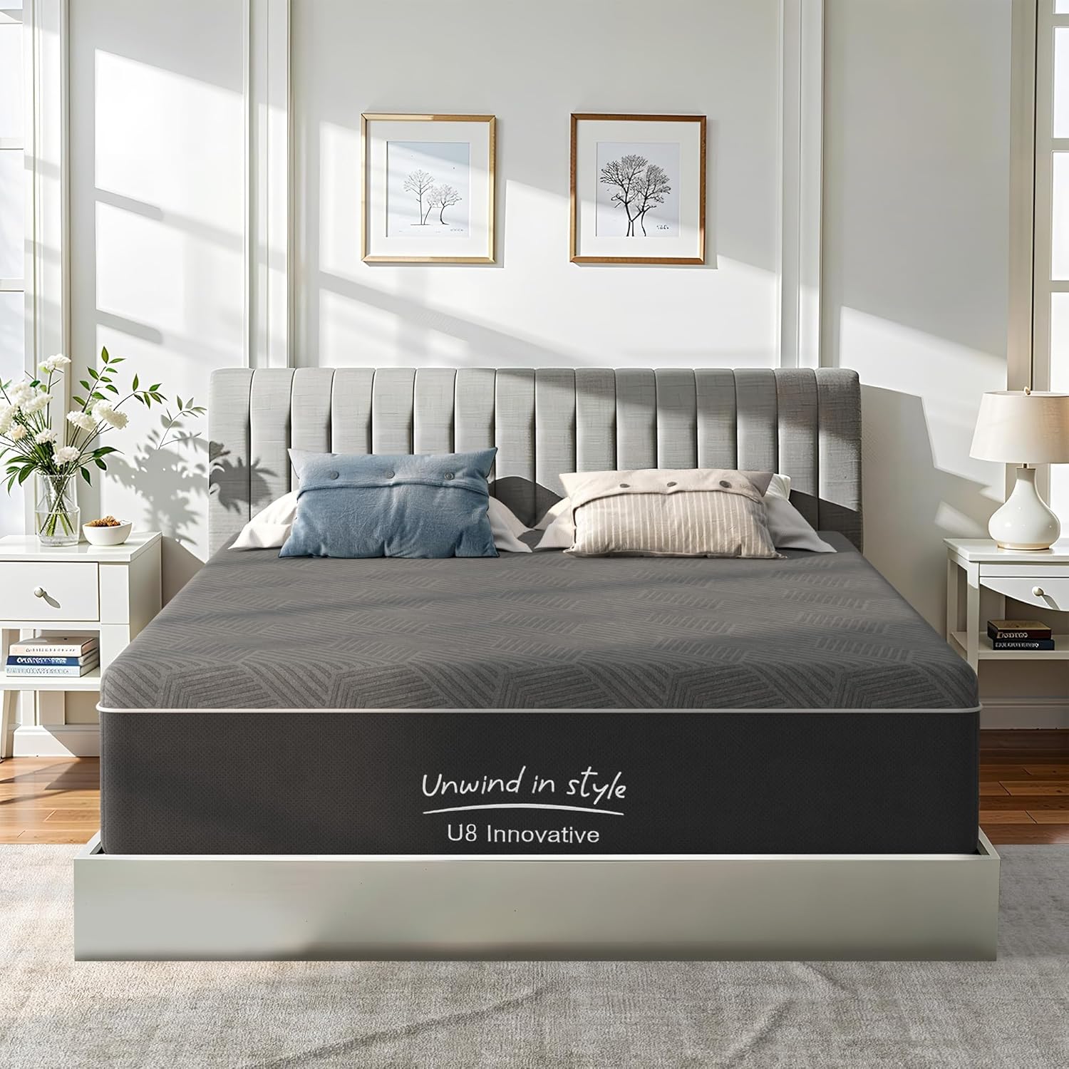 Rejuvenating 12-Inch Queen Memory Foam Mattress with Charcoal & Green Tea...