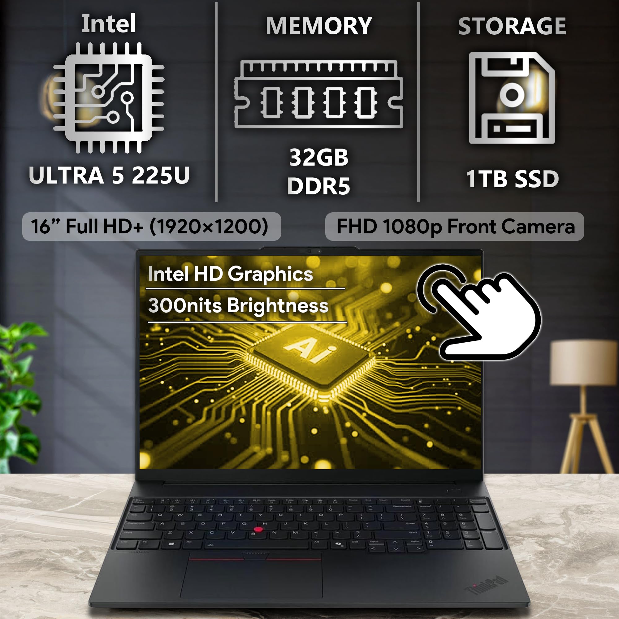 Lenovo ThinkPad E16 Gen 3, tela FHD + de 16 polegadas, Intel Ultra