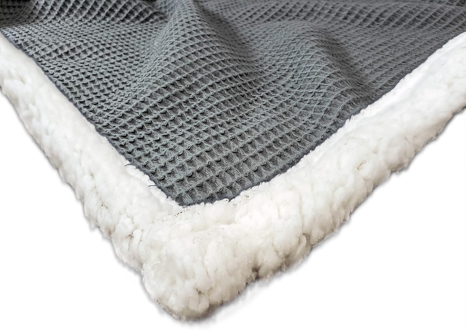 Northwest NCAA Unisex-Adult Subtle Waffle Sherpa Throw Blanket